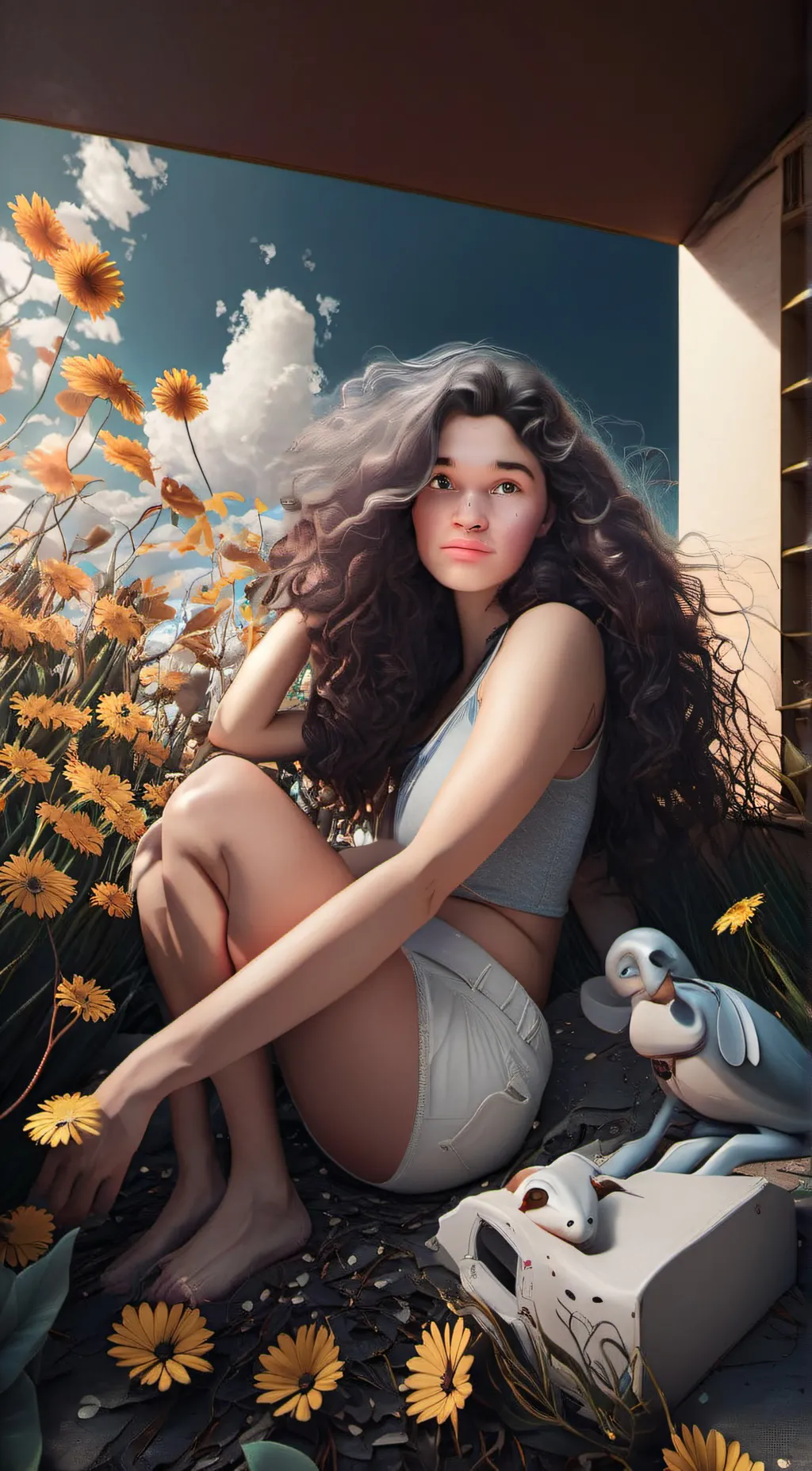 ai character: Rachelle  background