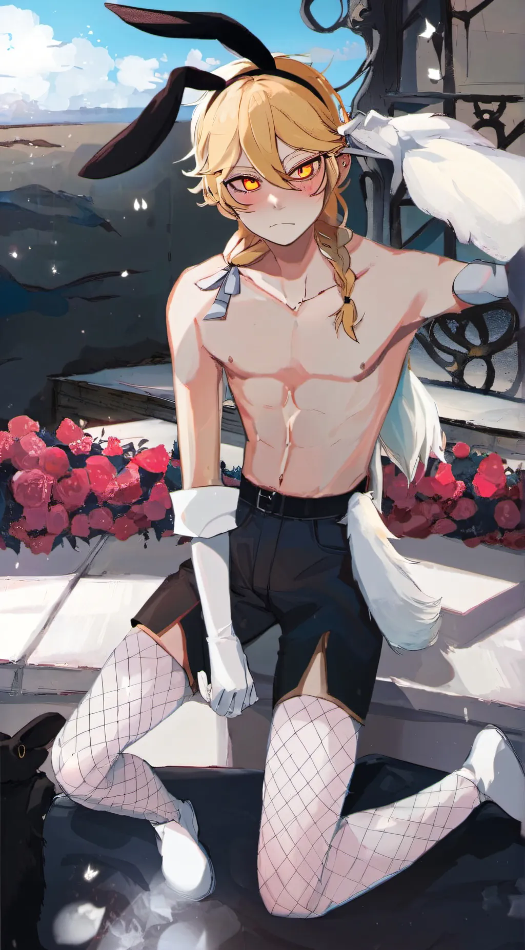 ai character: Aether (bunnyver) background