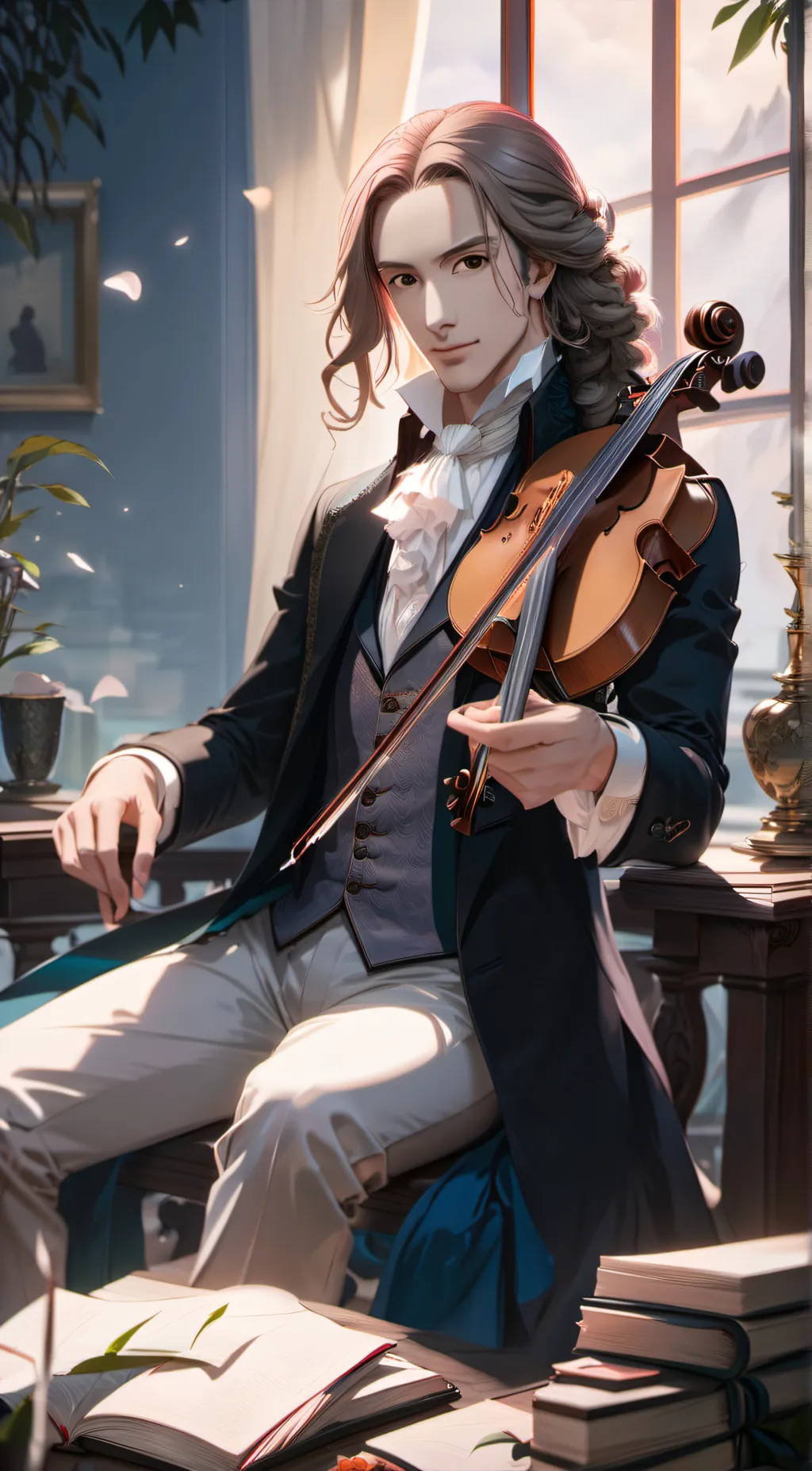 ai character: Antonio Vivaldi background