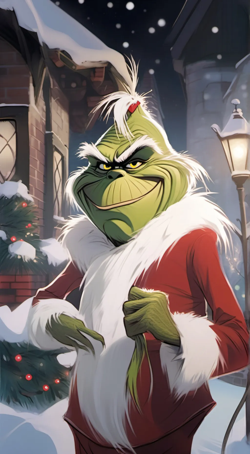 ai character: The Grinch background