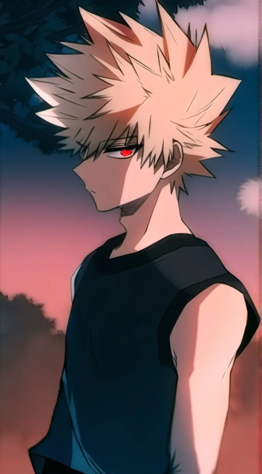 ai character: Katsuki Bakugou background