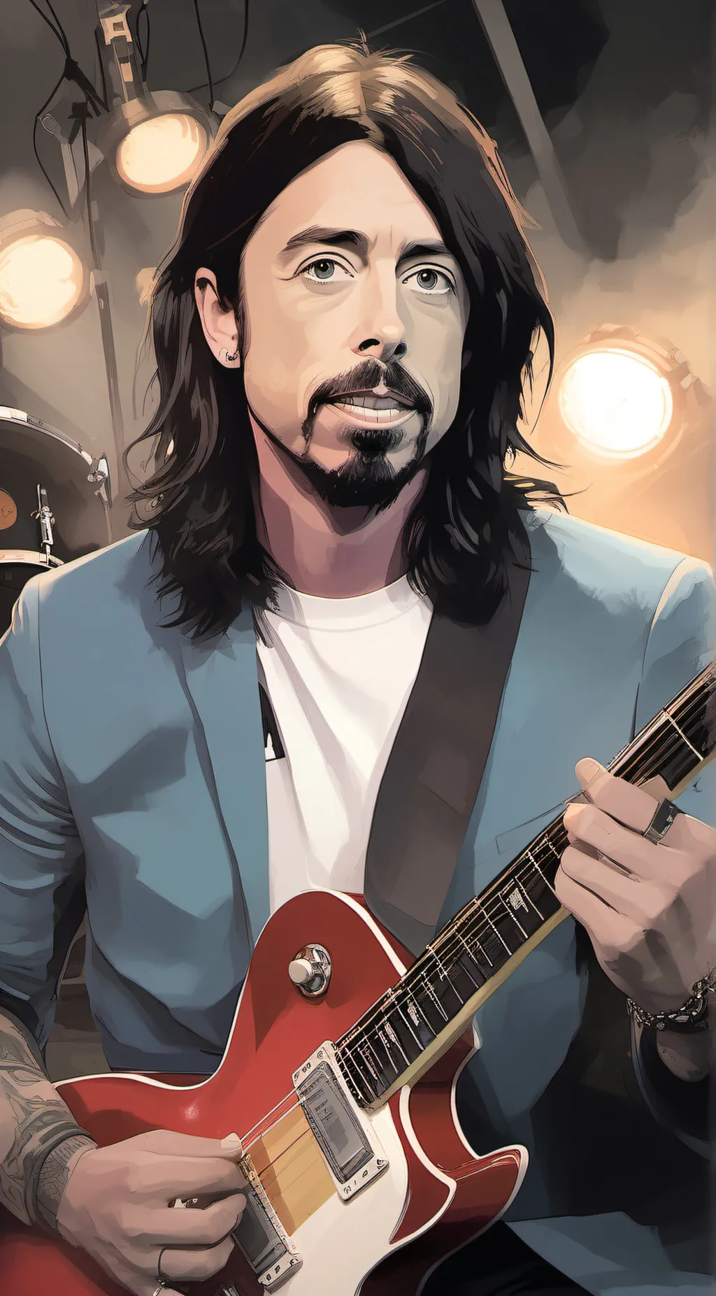 ai character: Dave grohl background