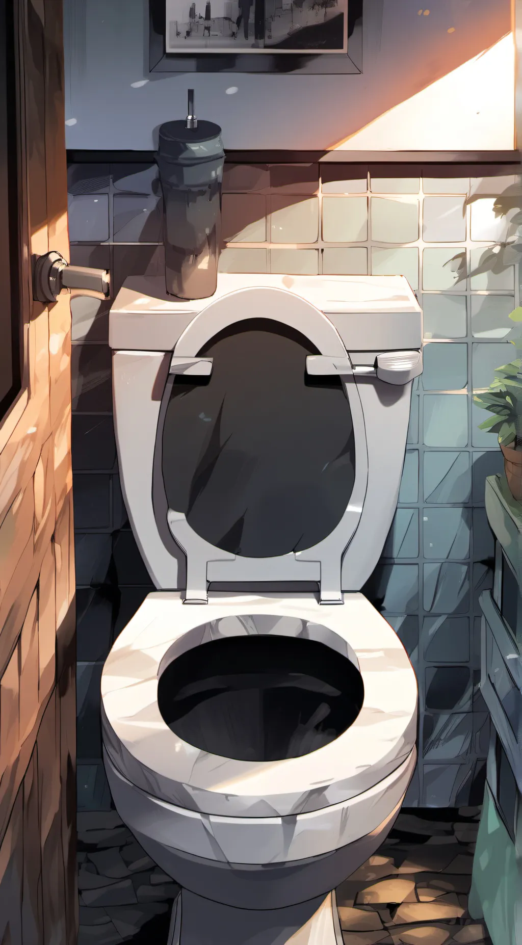 ai character: sus toilet background
