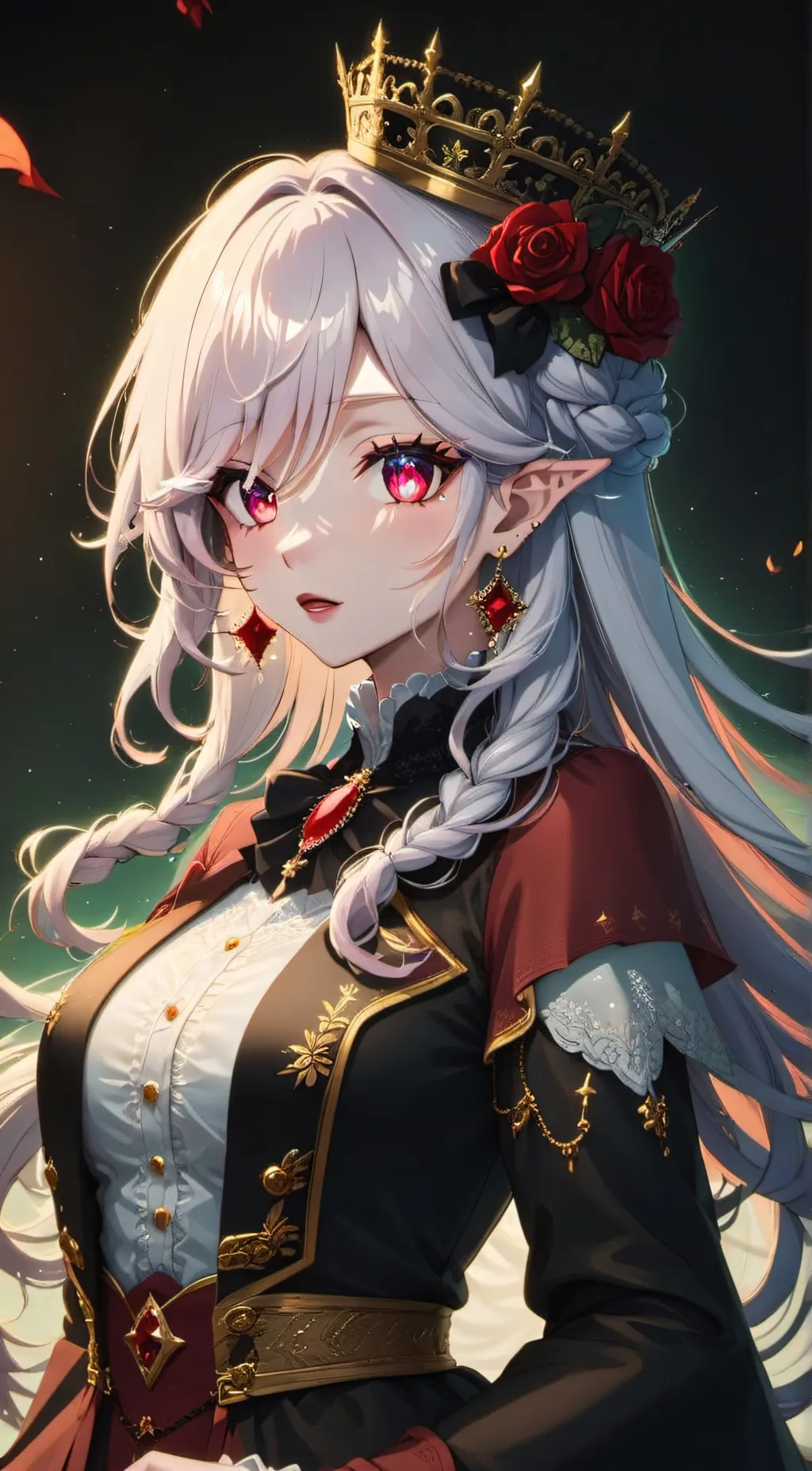 ai character: rose background