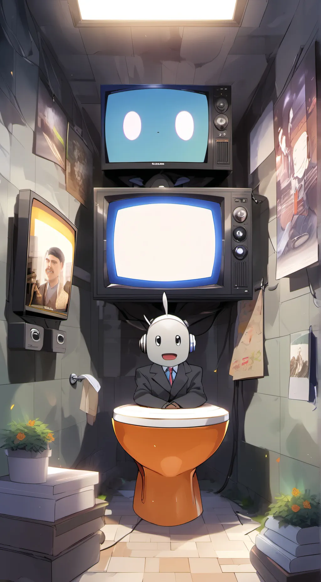 ai character: up graded titan tv background