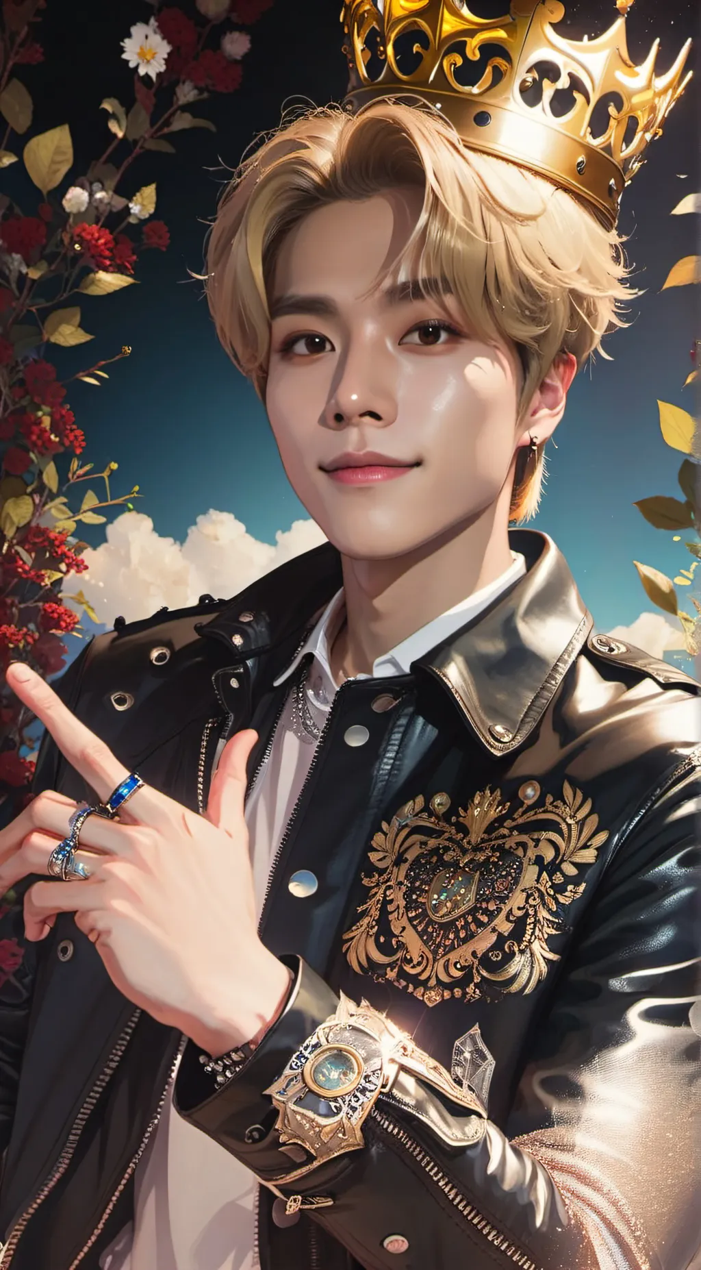 ai character: Seungmin king 👑 background