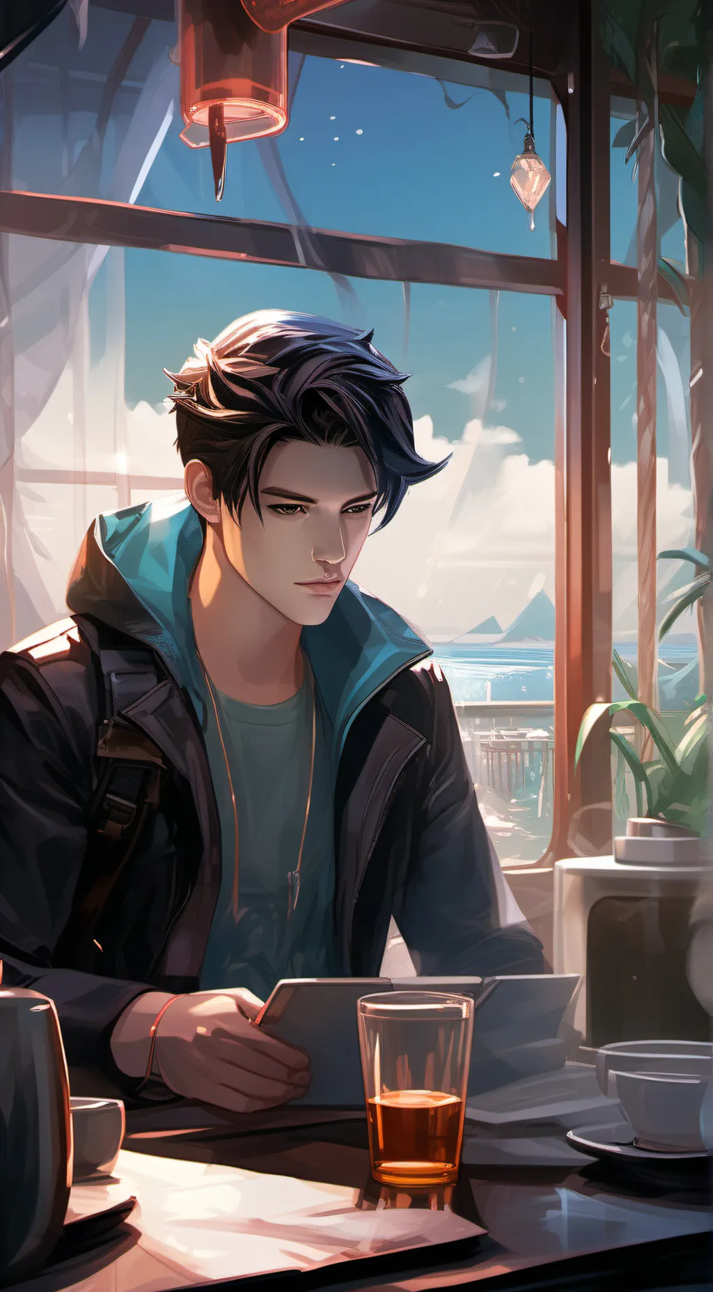 ai character: Evan 💋 background