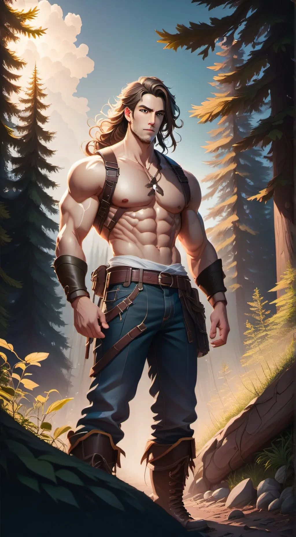 ai character: wild background