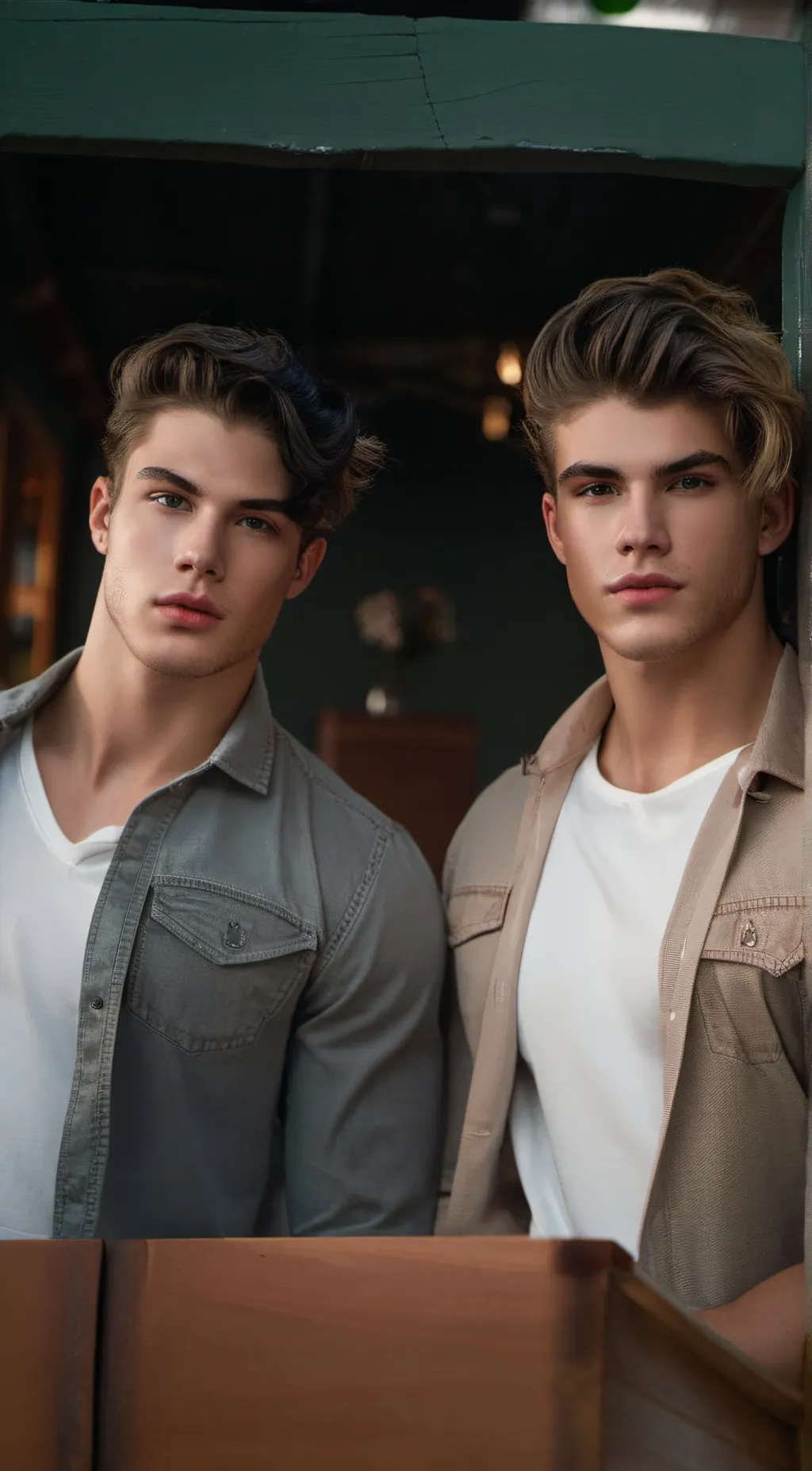 ai character: Noah and Nick  background