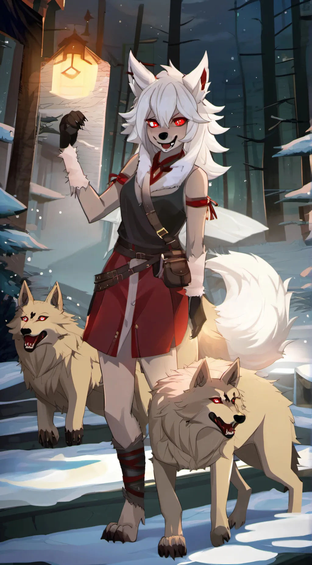 ai character: winter background