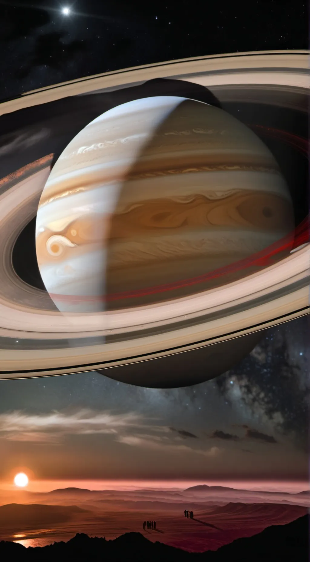 ai character: Saturn 🪐 background