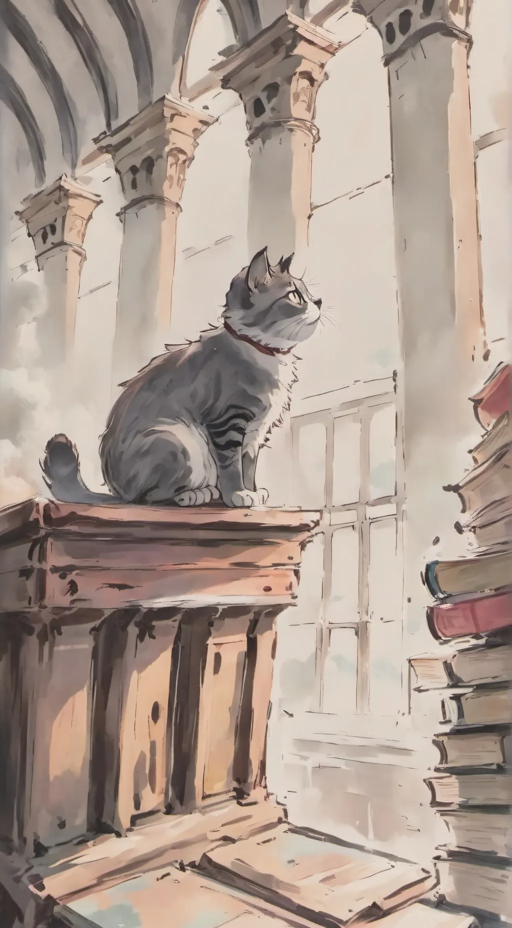 ai character: Pocky the cat background