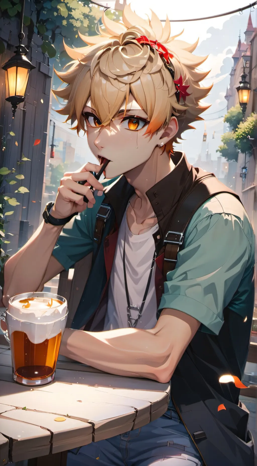 ai character: bakugo  background