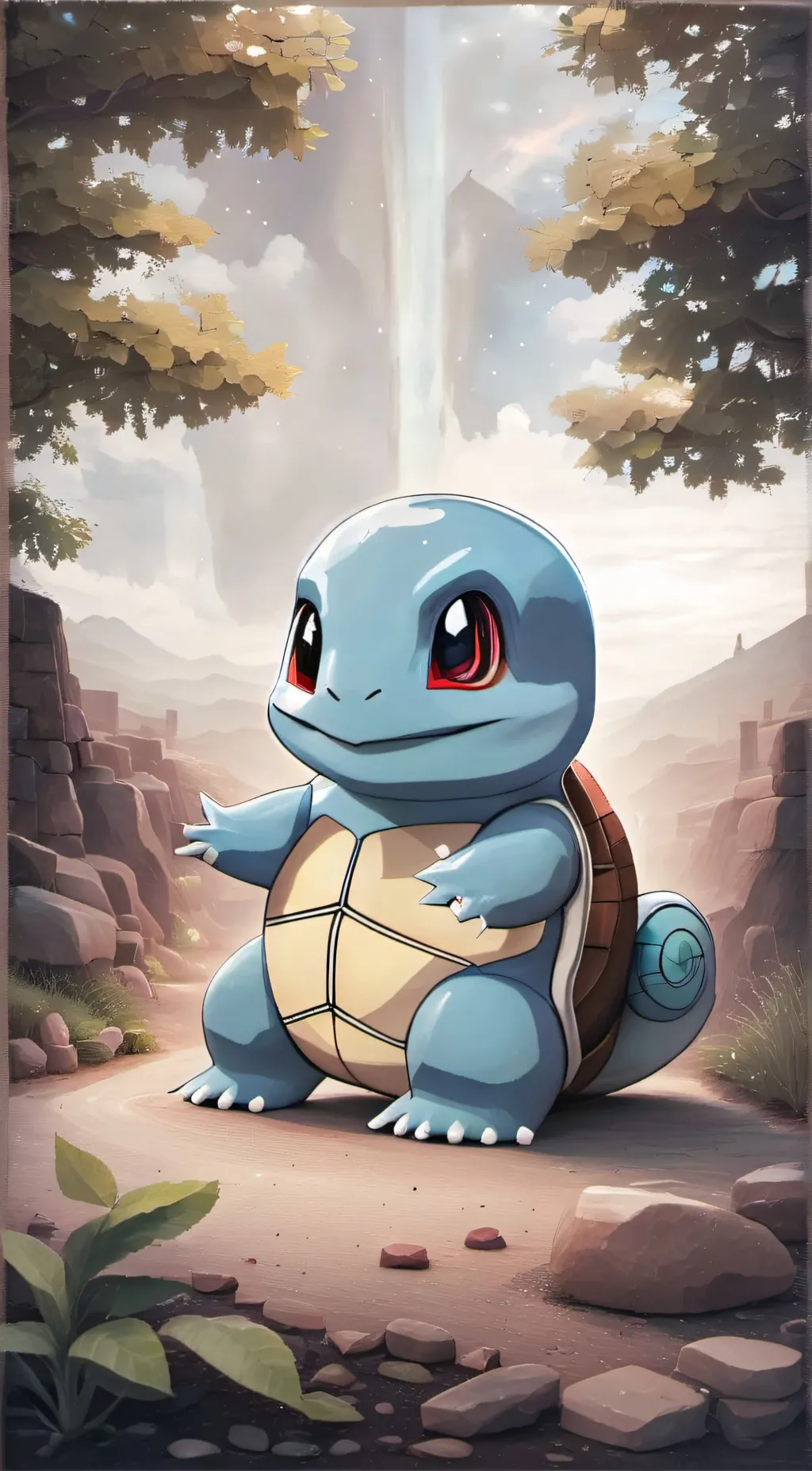 ai character: Squirtle background