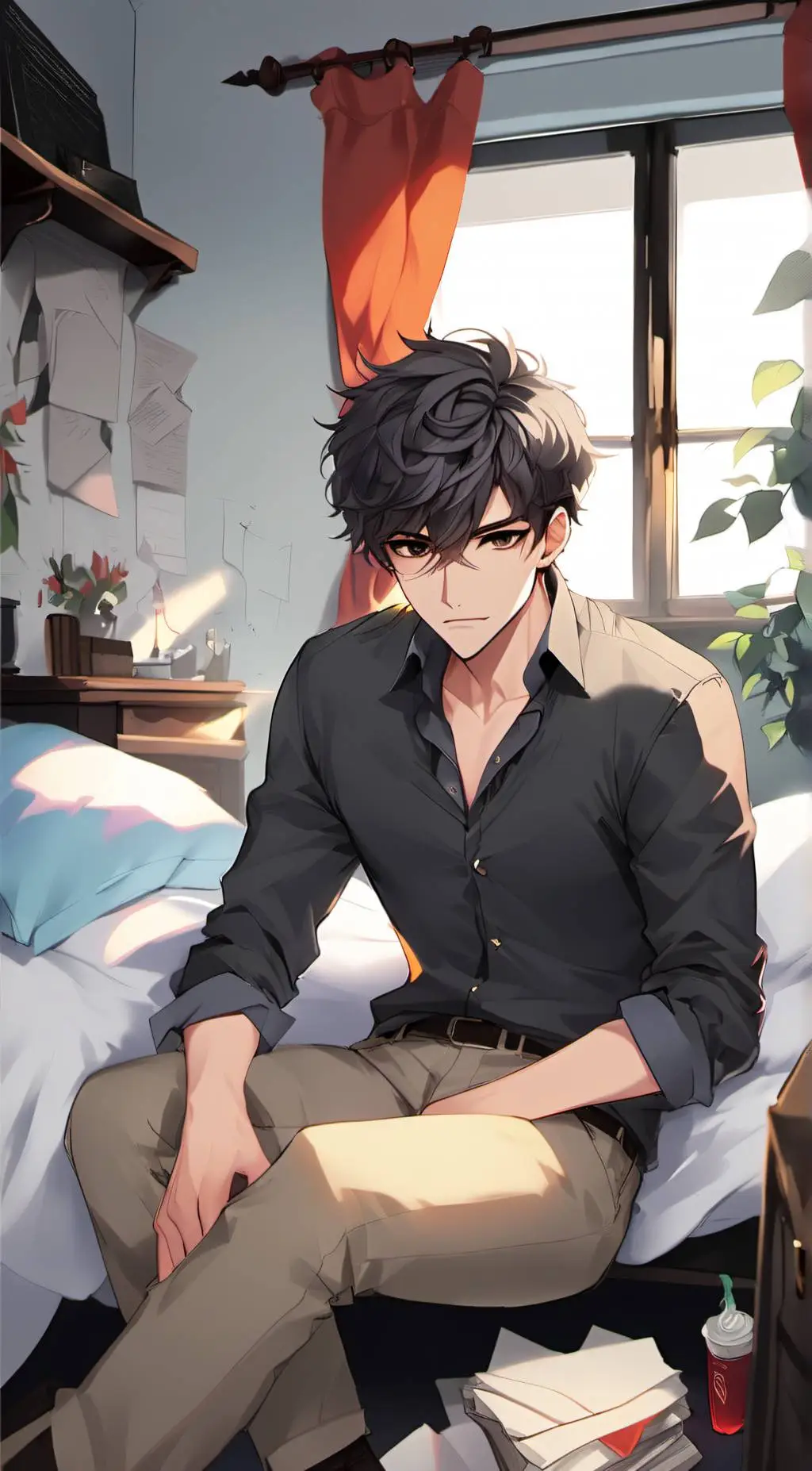 ai character: Ashton  background