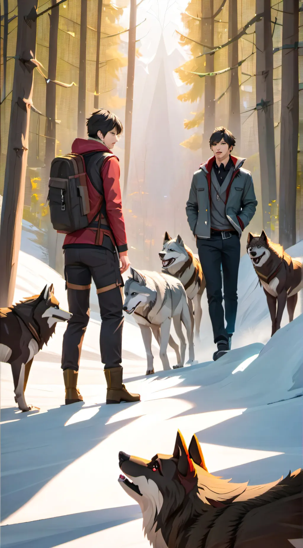 ai character: wolf background