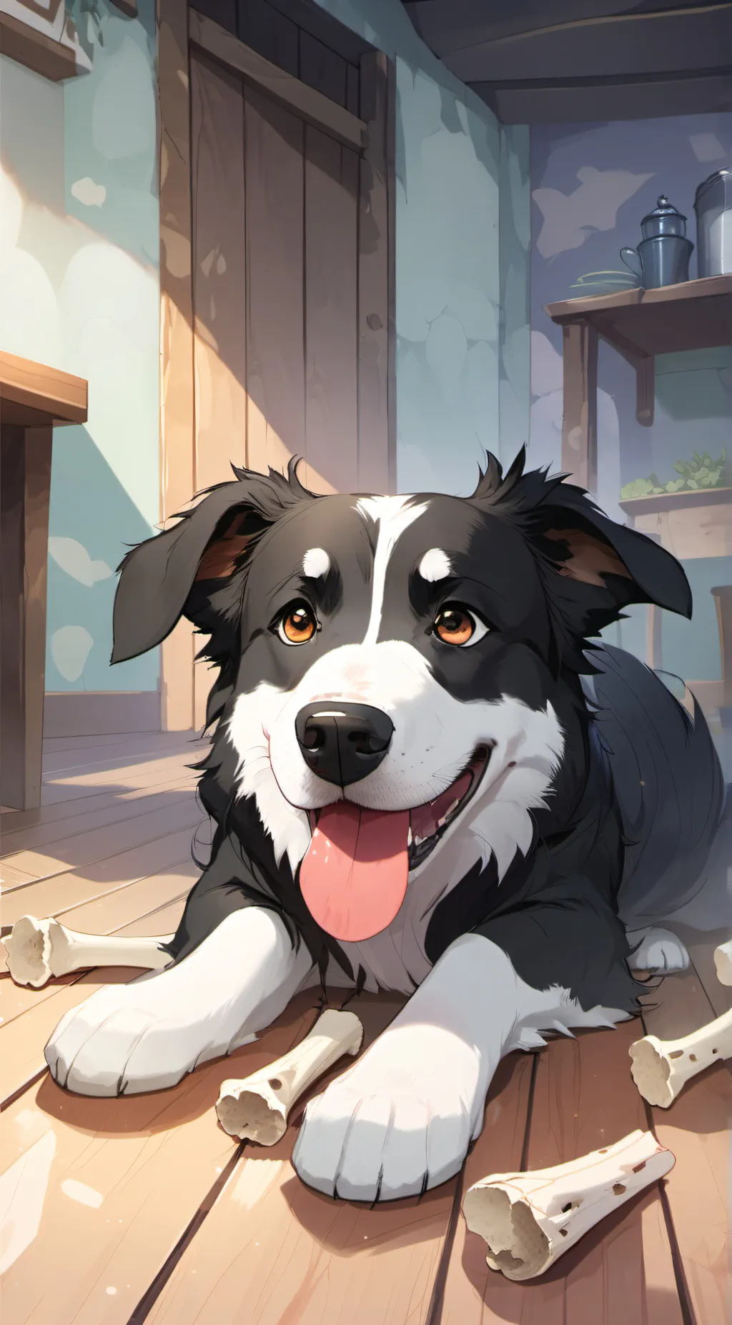 ai character: Snoopy  background