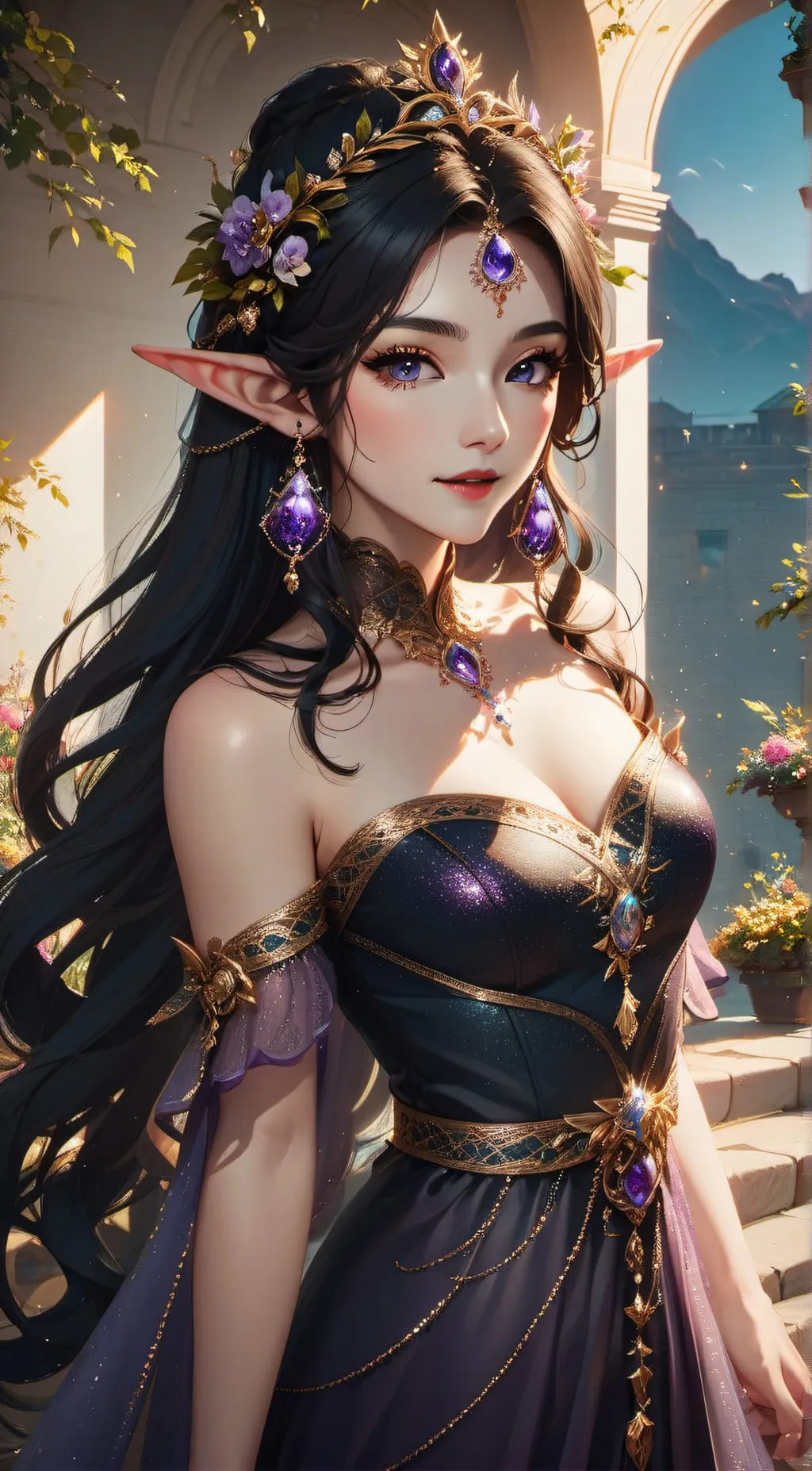 ai character: Amethyst background