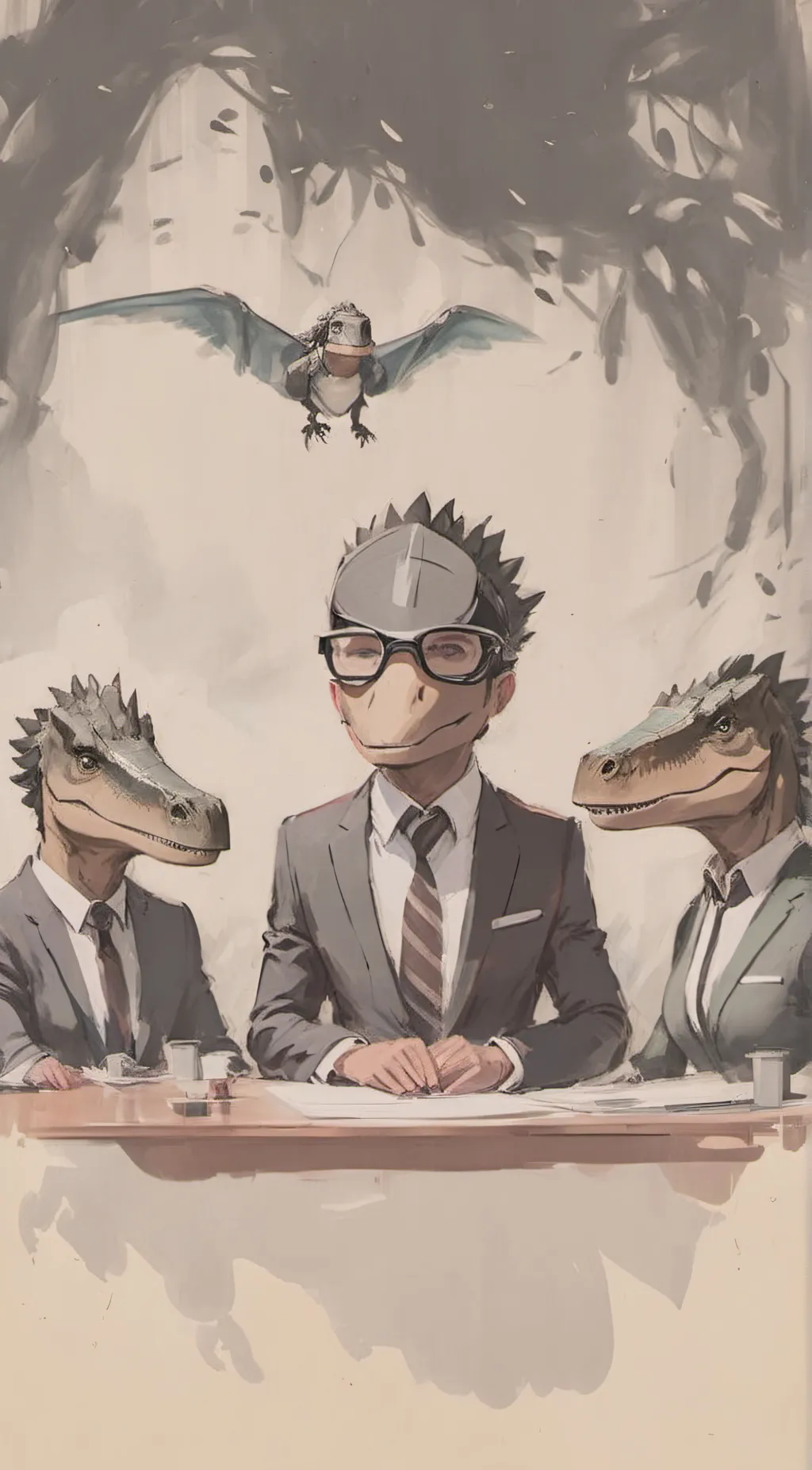 ai character: dino background