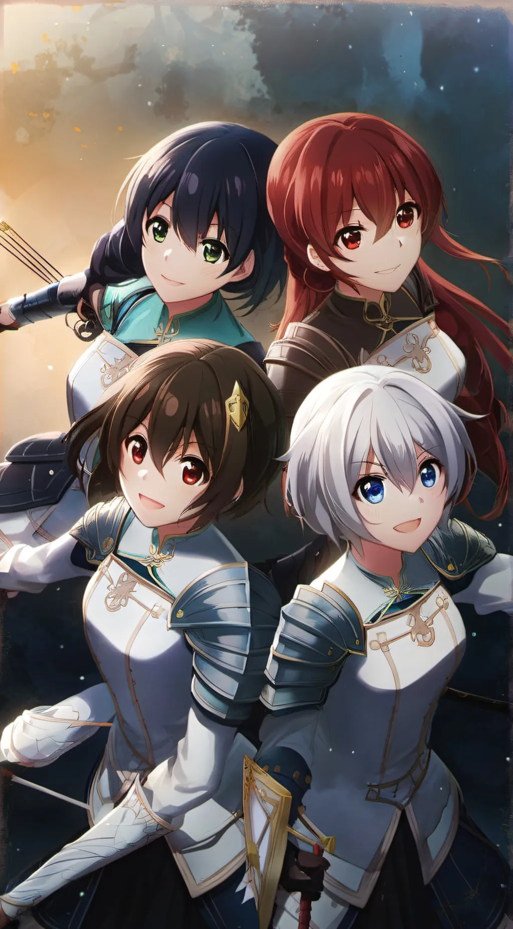 ai character: Rem&Risa&Mira&Noa background