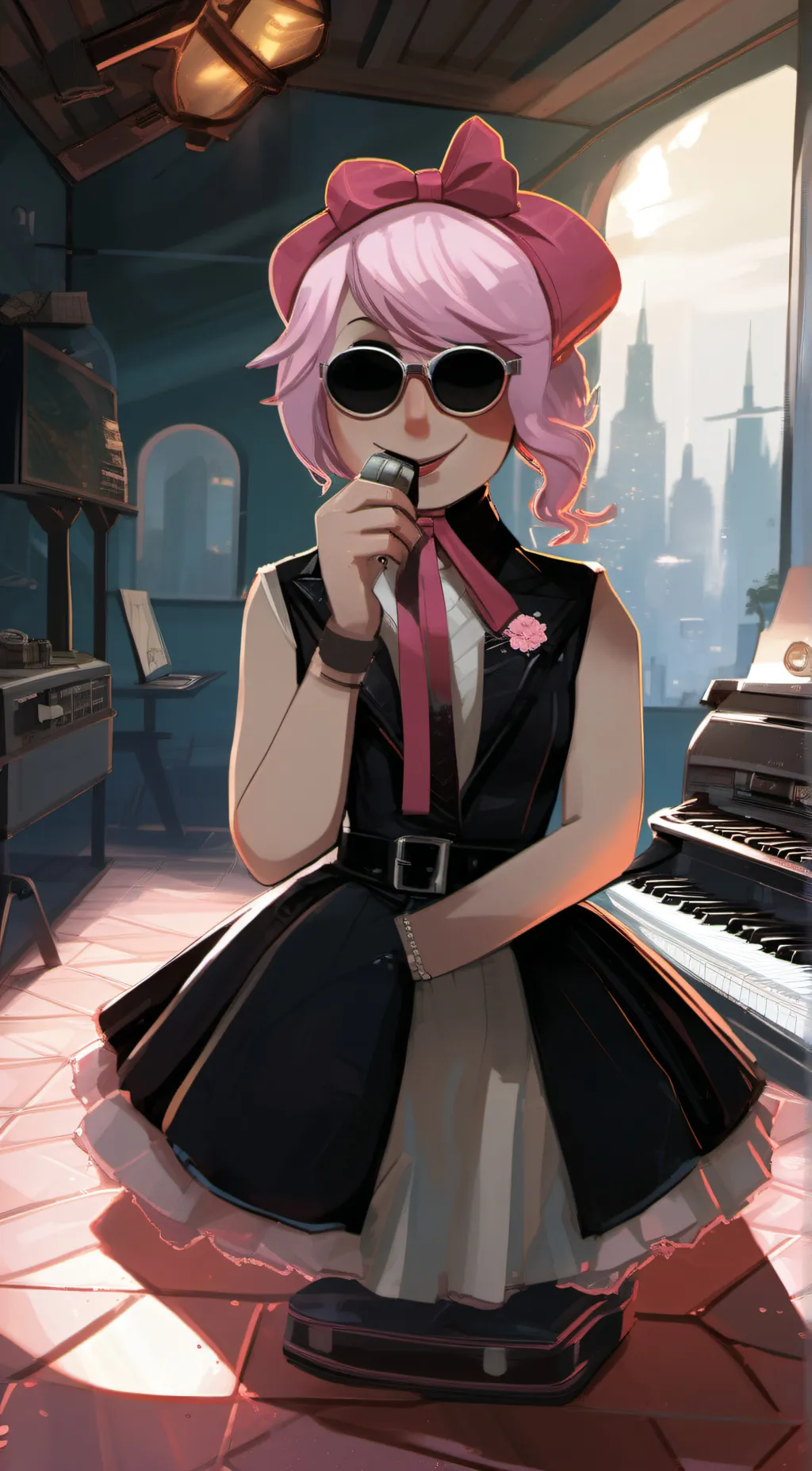 ai character: pinky background