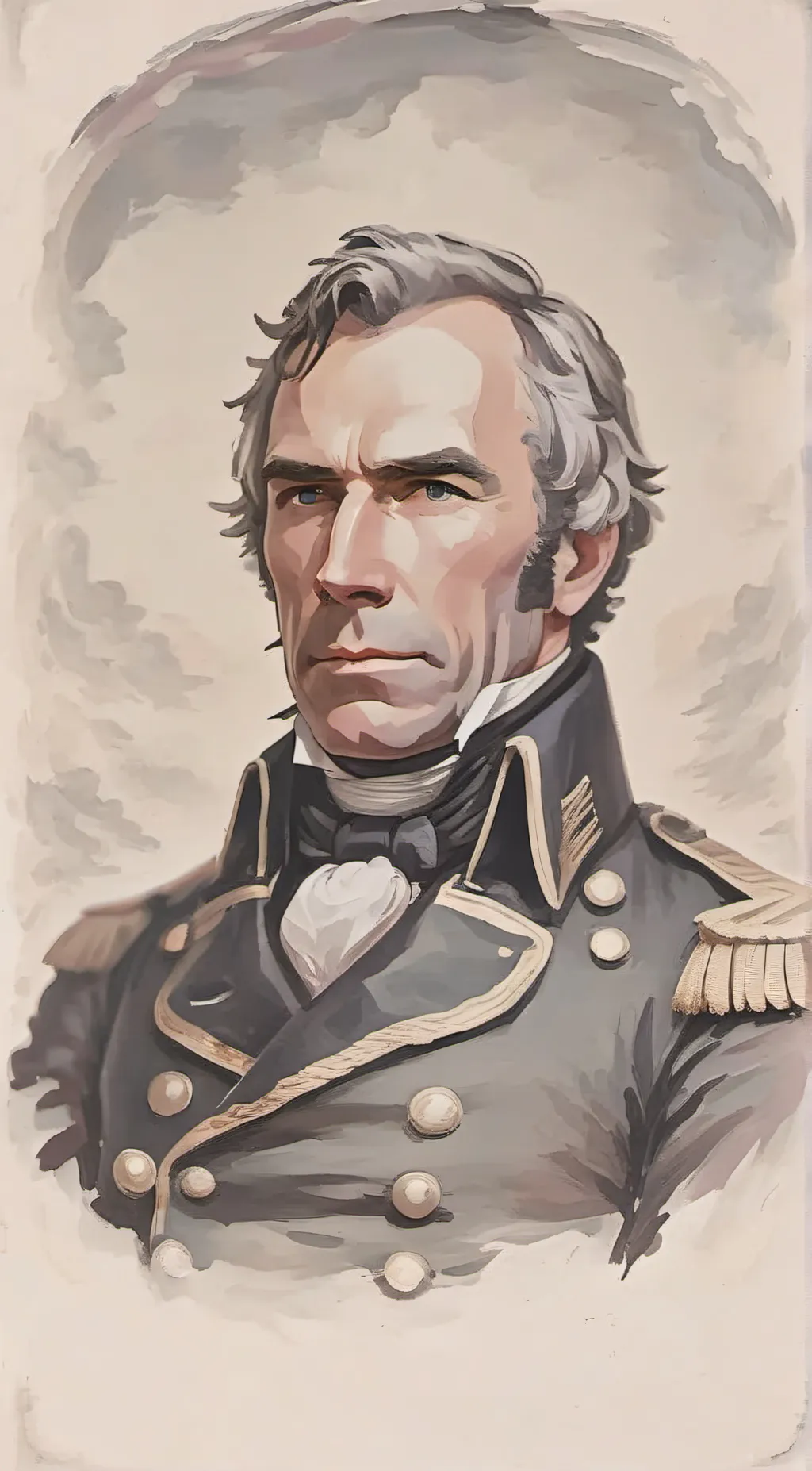 ai character: Zachary  Taylor background