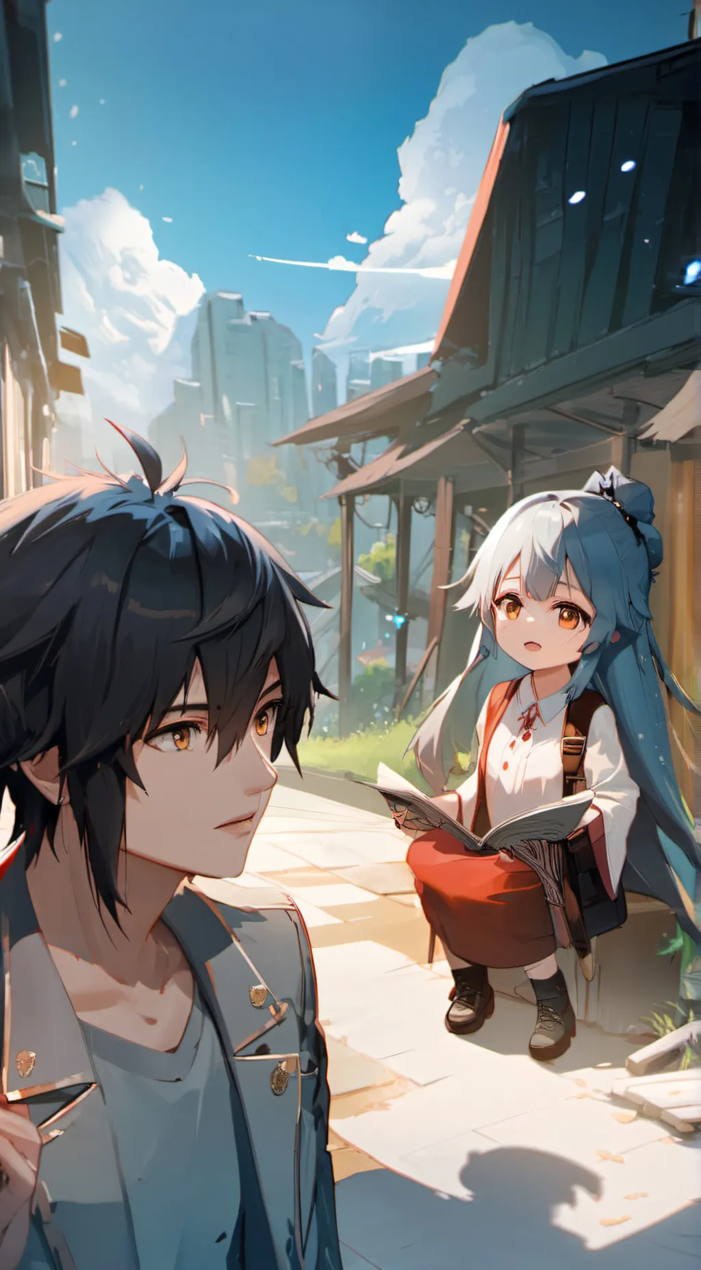 ai character: veneer background