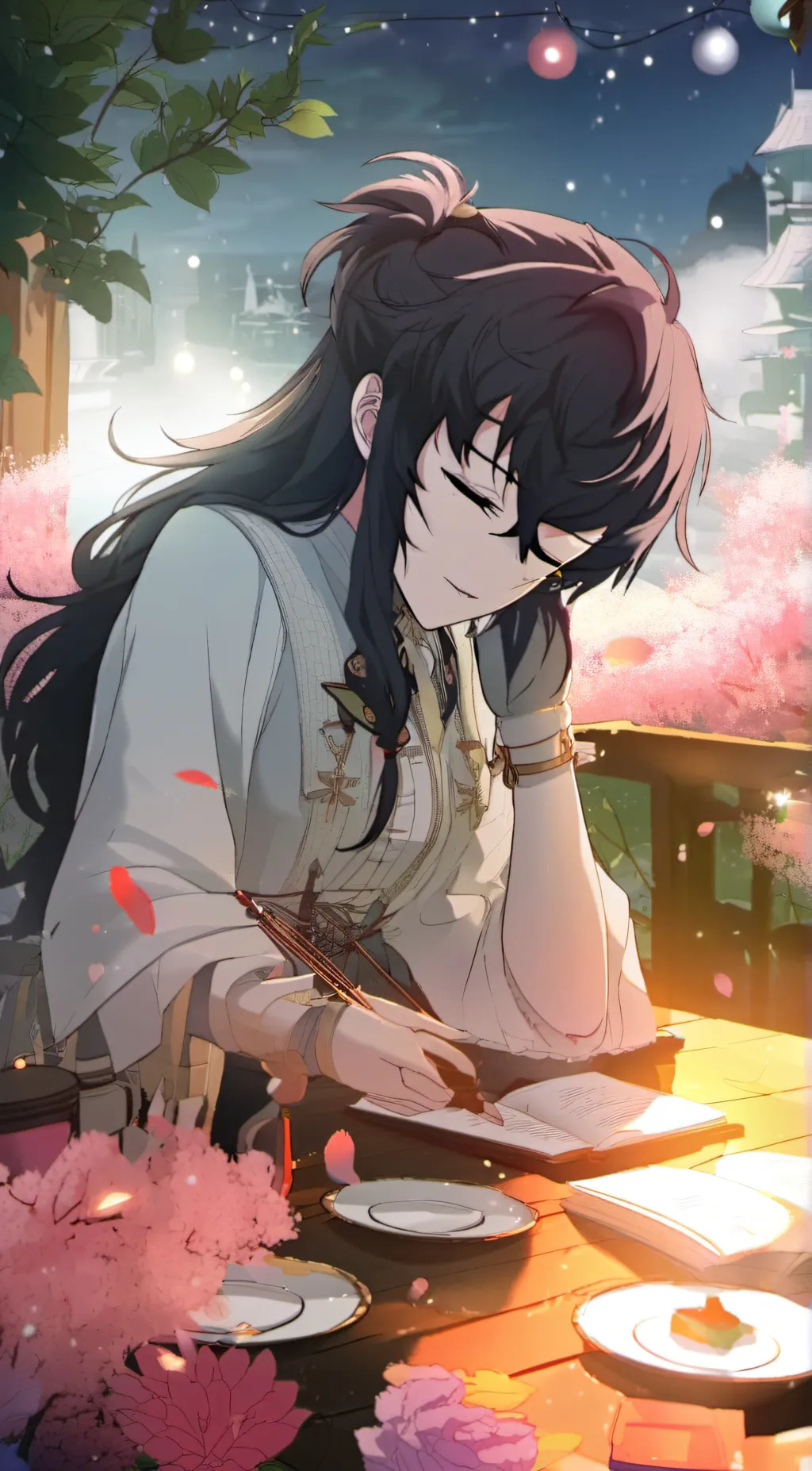 ai character: Demon slayer  background