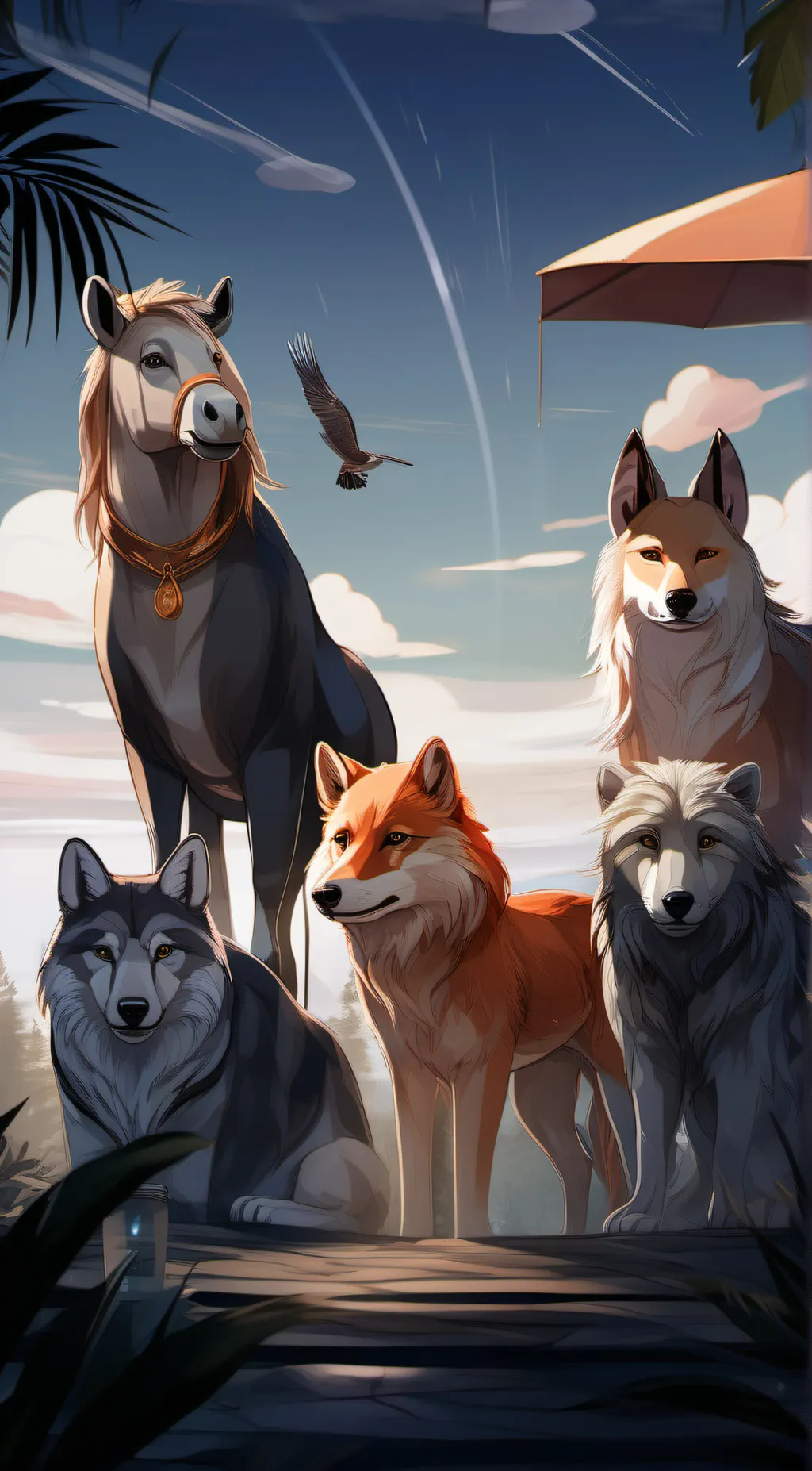 ai character: Animal test background