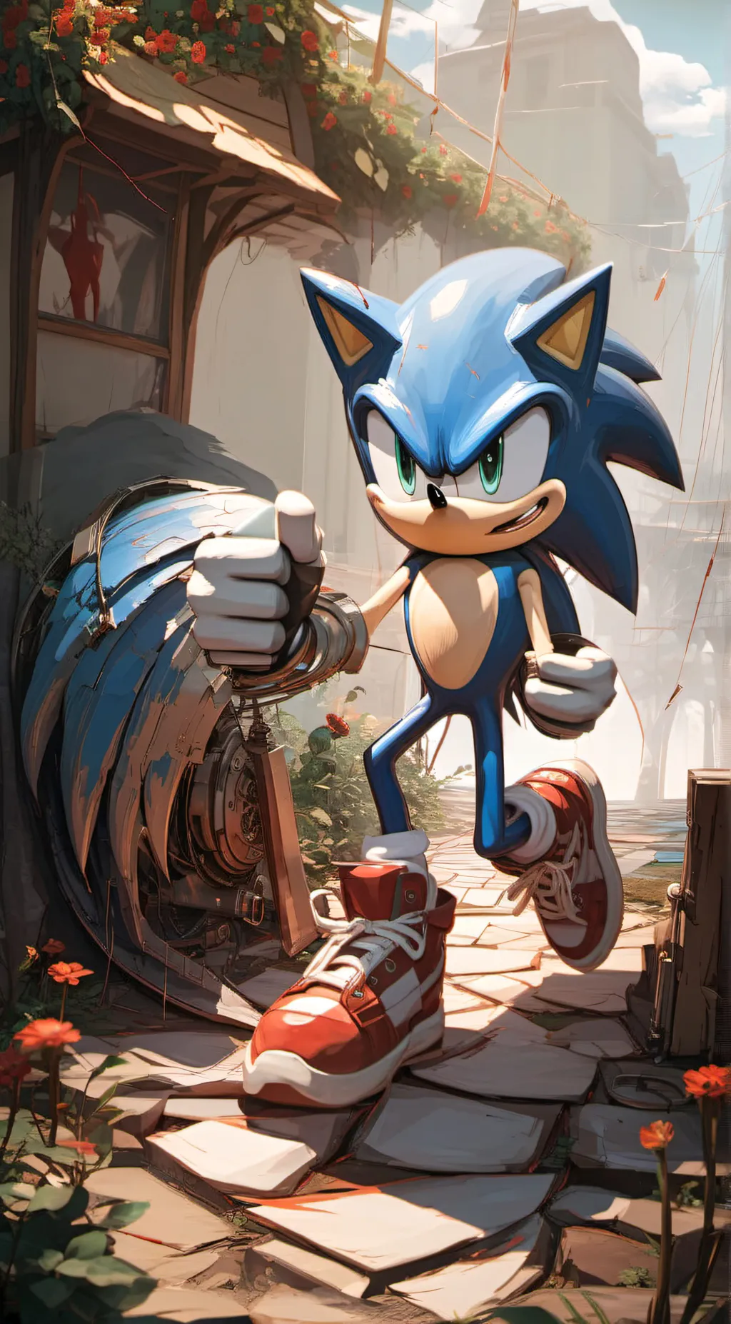 ai character: Sonic.exe but nice background