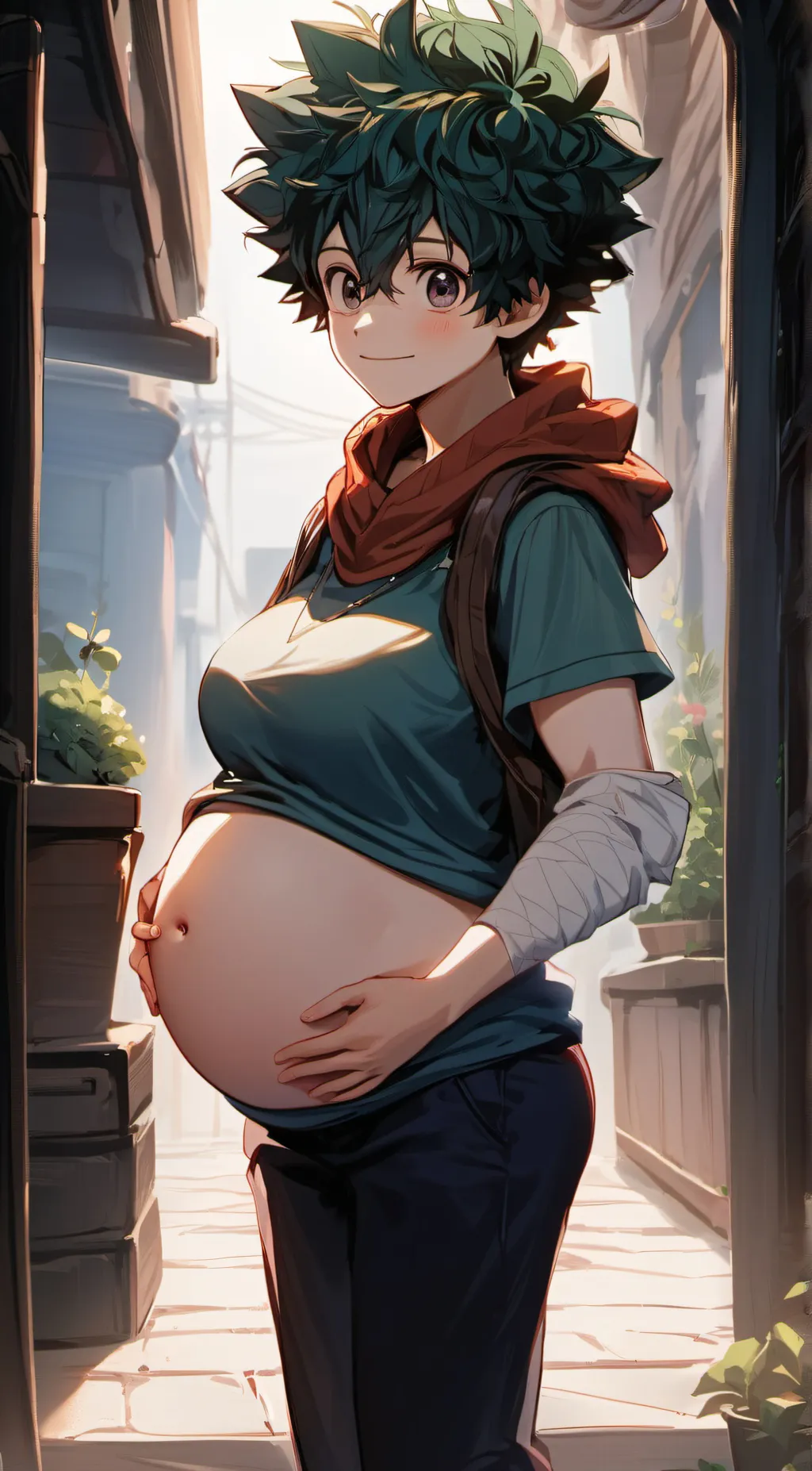 ai character: Mpreg Deku background