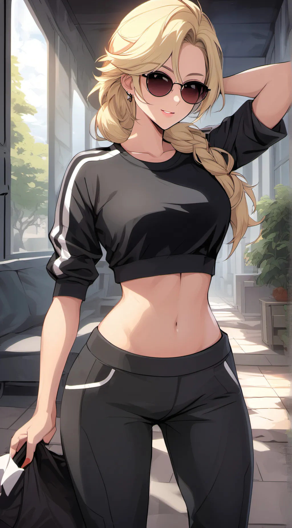 ai character: Ashley  background