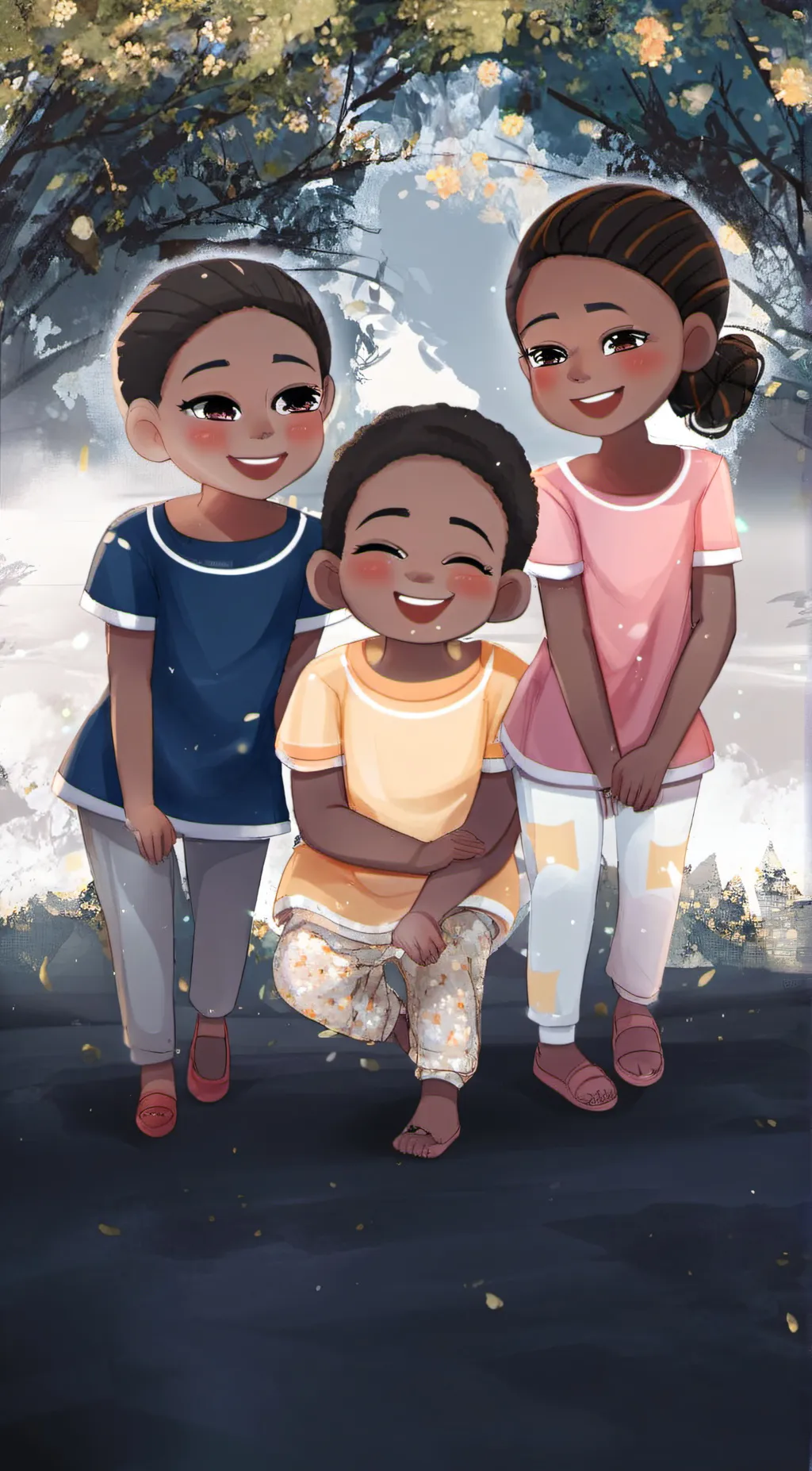 ai character: Jas, Lily, Willow background