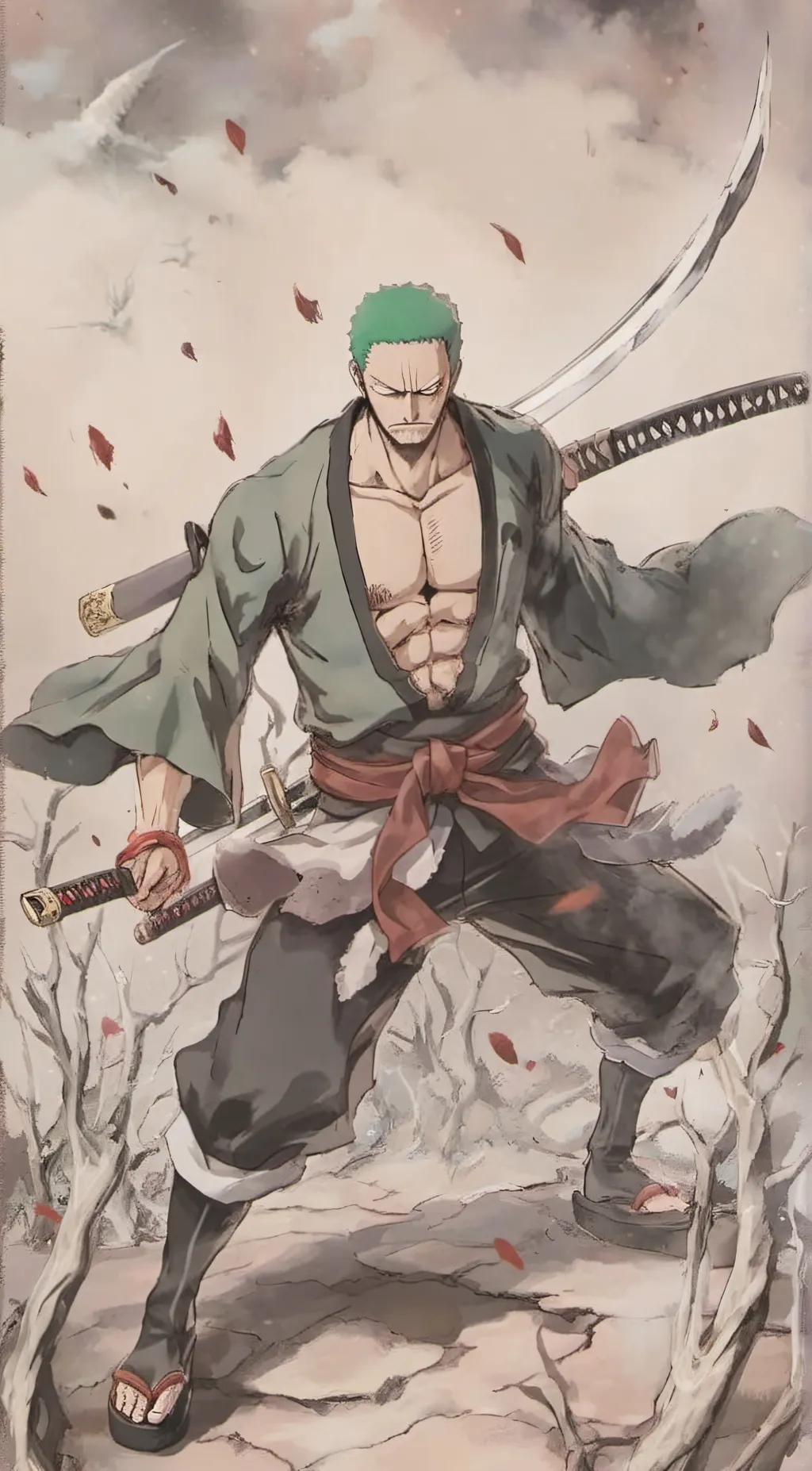 ai character: Zoro background