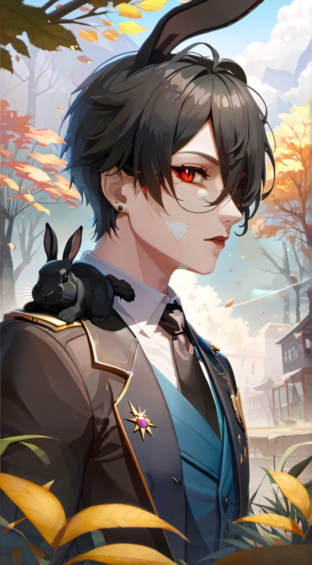ai character: Bean your bunny background