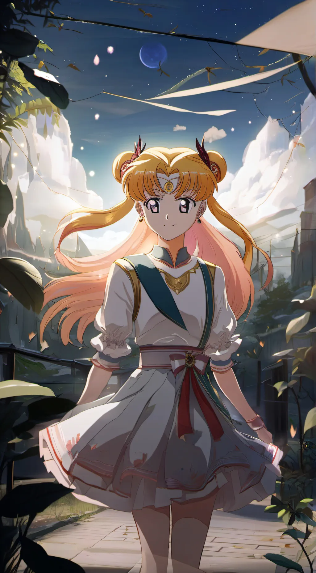 ai character: sailor moon  background