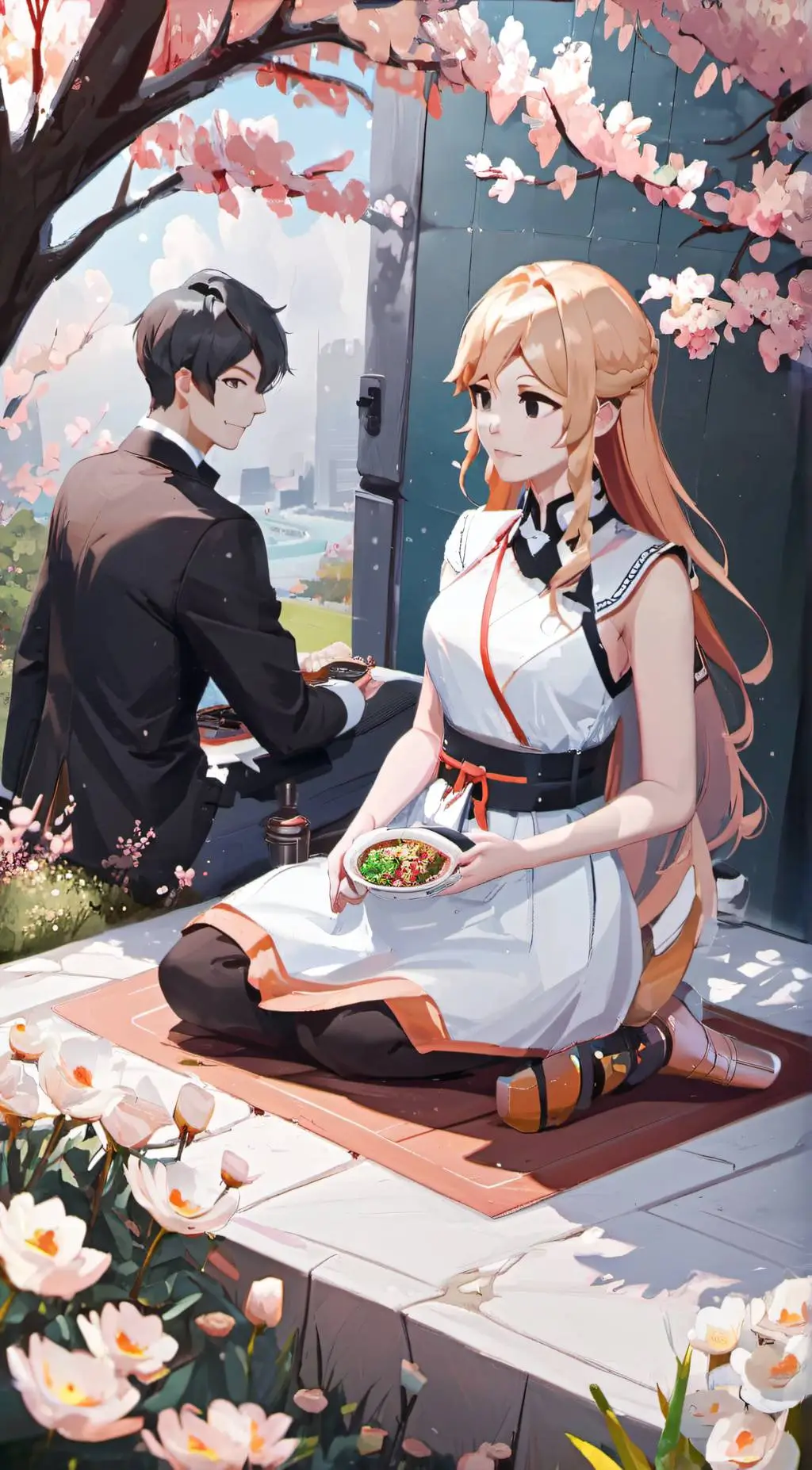 ai character: Amber background