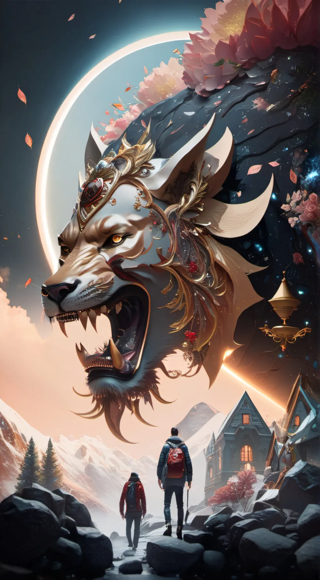 ai character: the lion god background