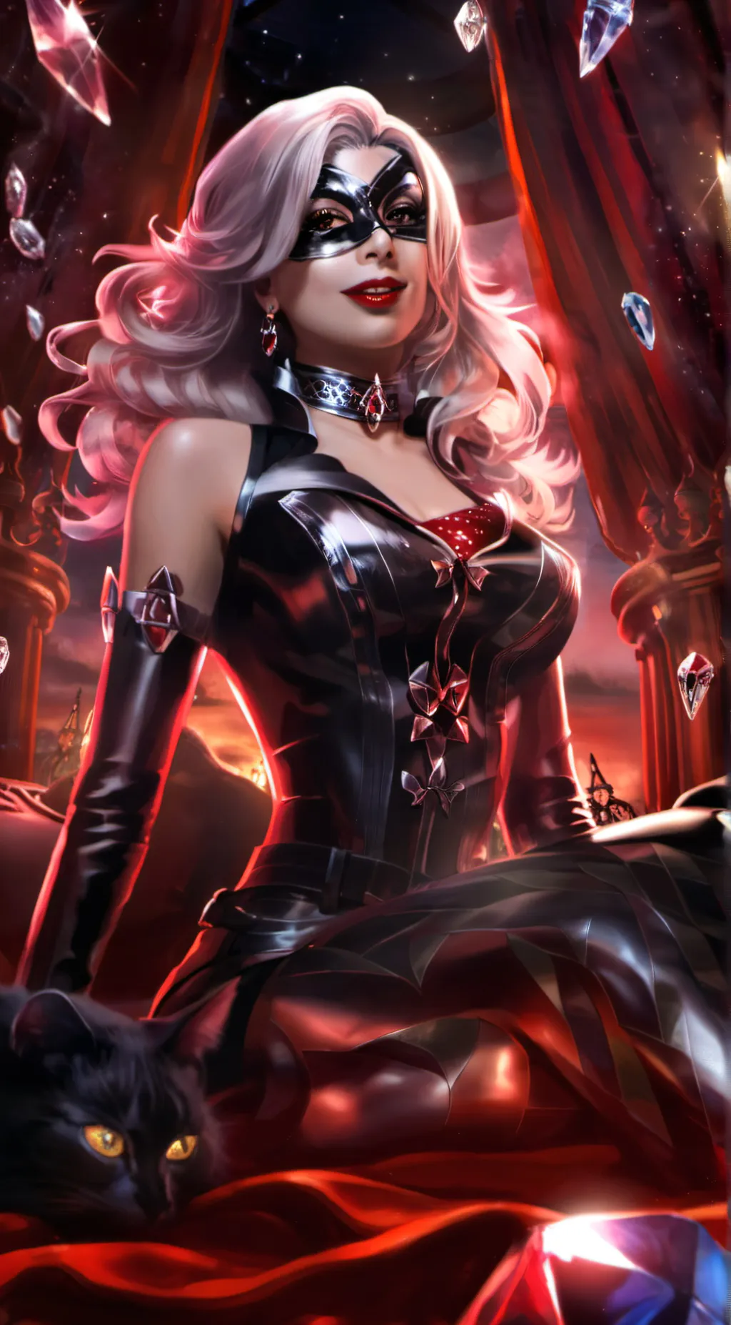 ai character: Black cat background