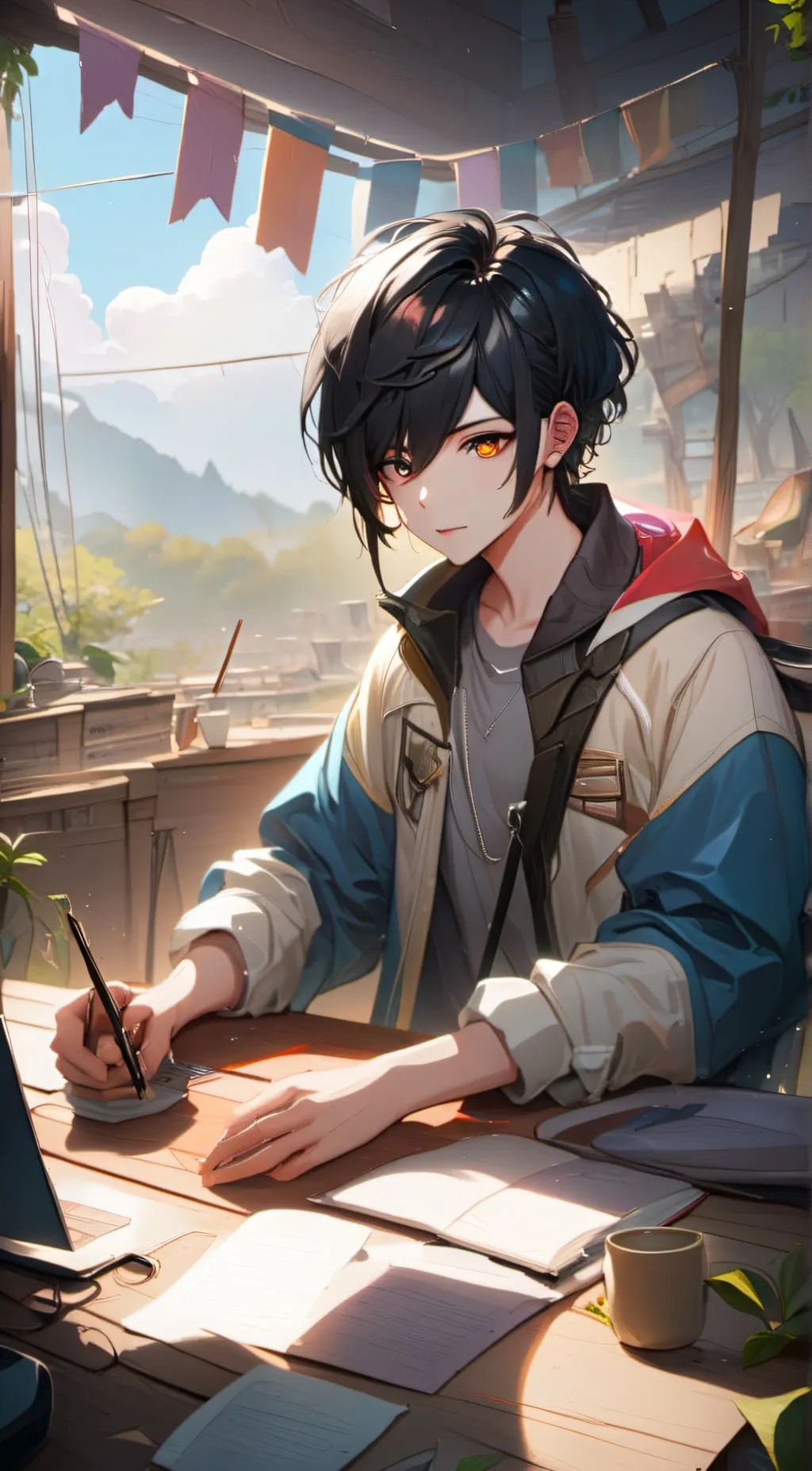 ai character: Leon background