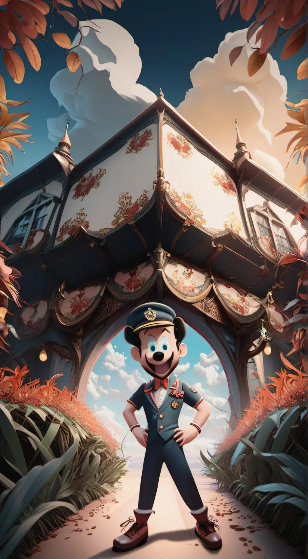 ai character: Mickey mouse background