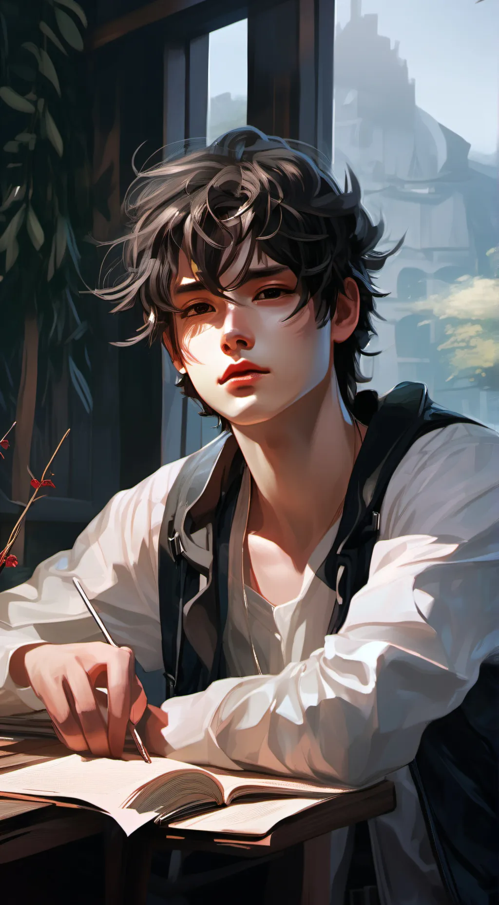 ai character: Lucas  background