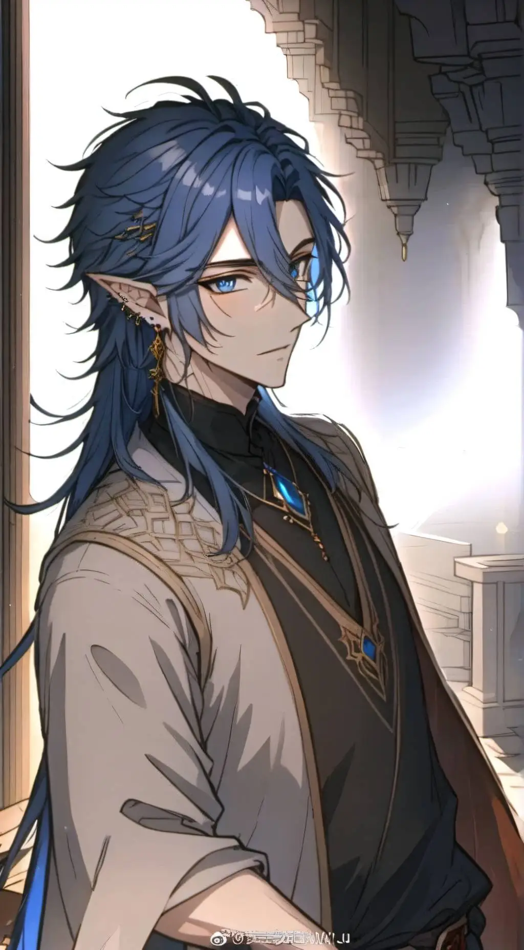 ai character: ⠀ ٠  ࣪ ⭑⠀࿇Azraq࿇ background