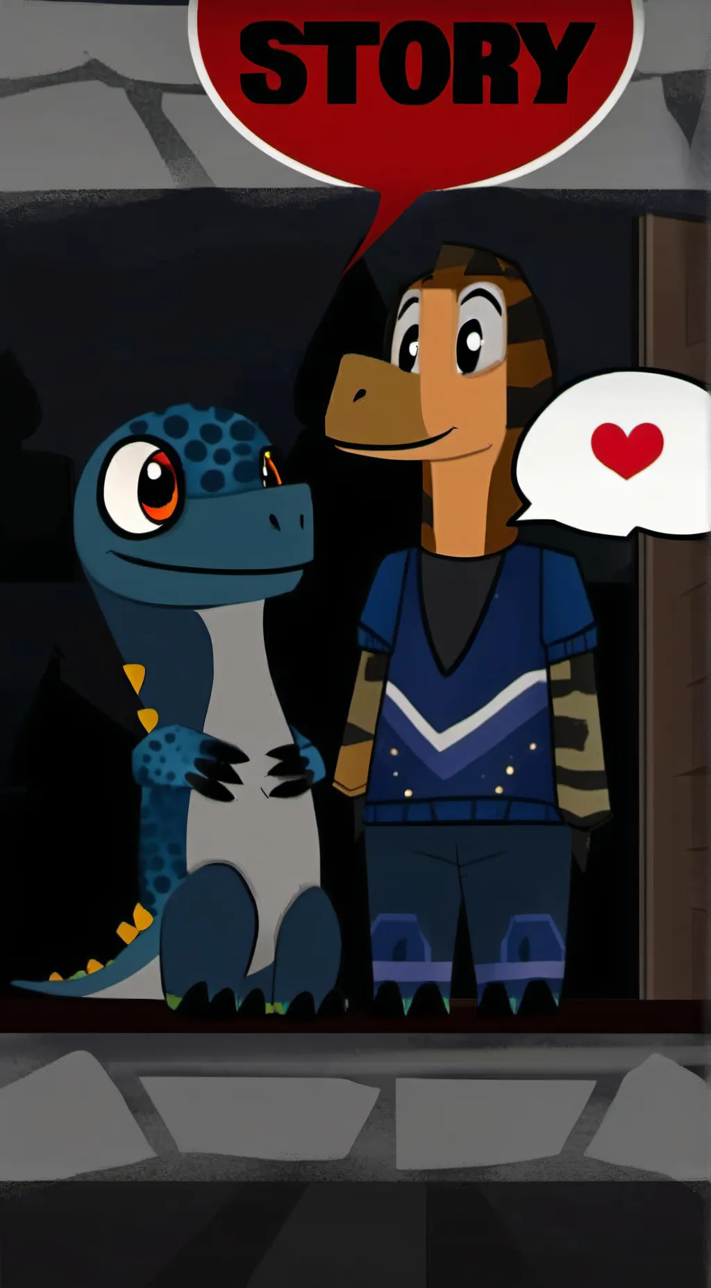 ai character: indoraptor x blue background