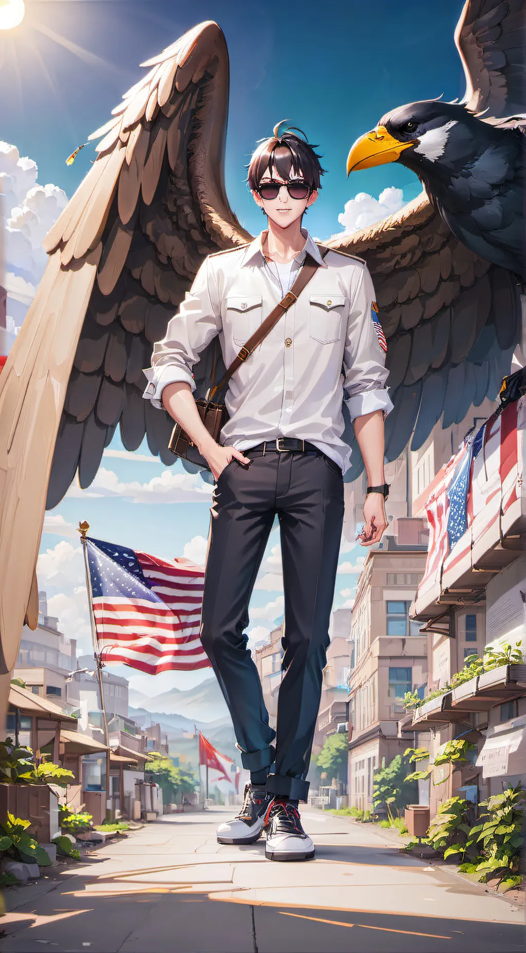 ai character: America  background