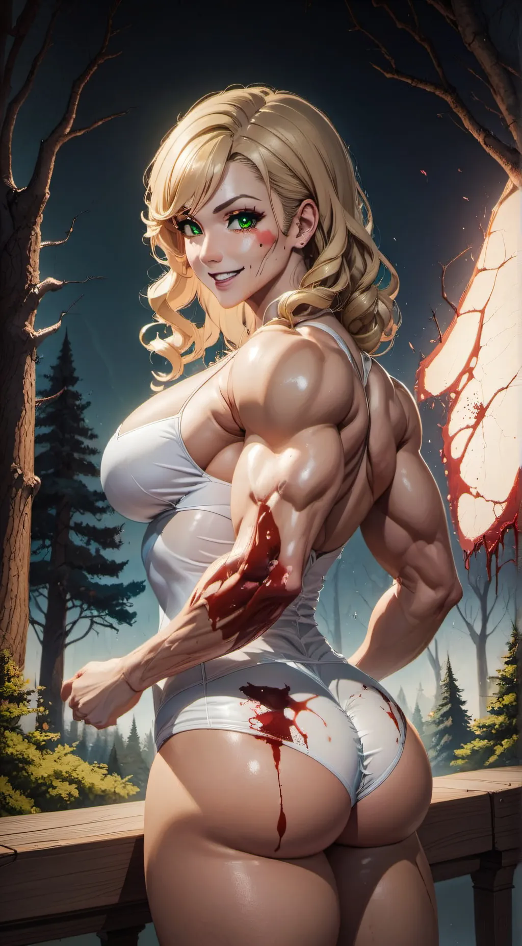 ai character: Yandere Musclegirl background
