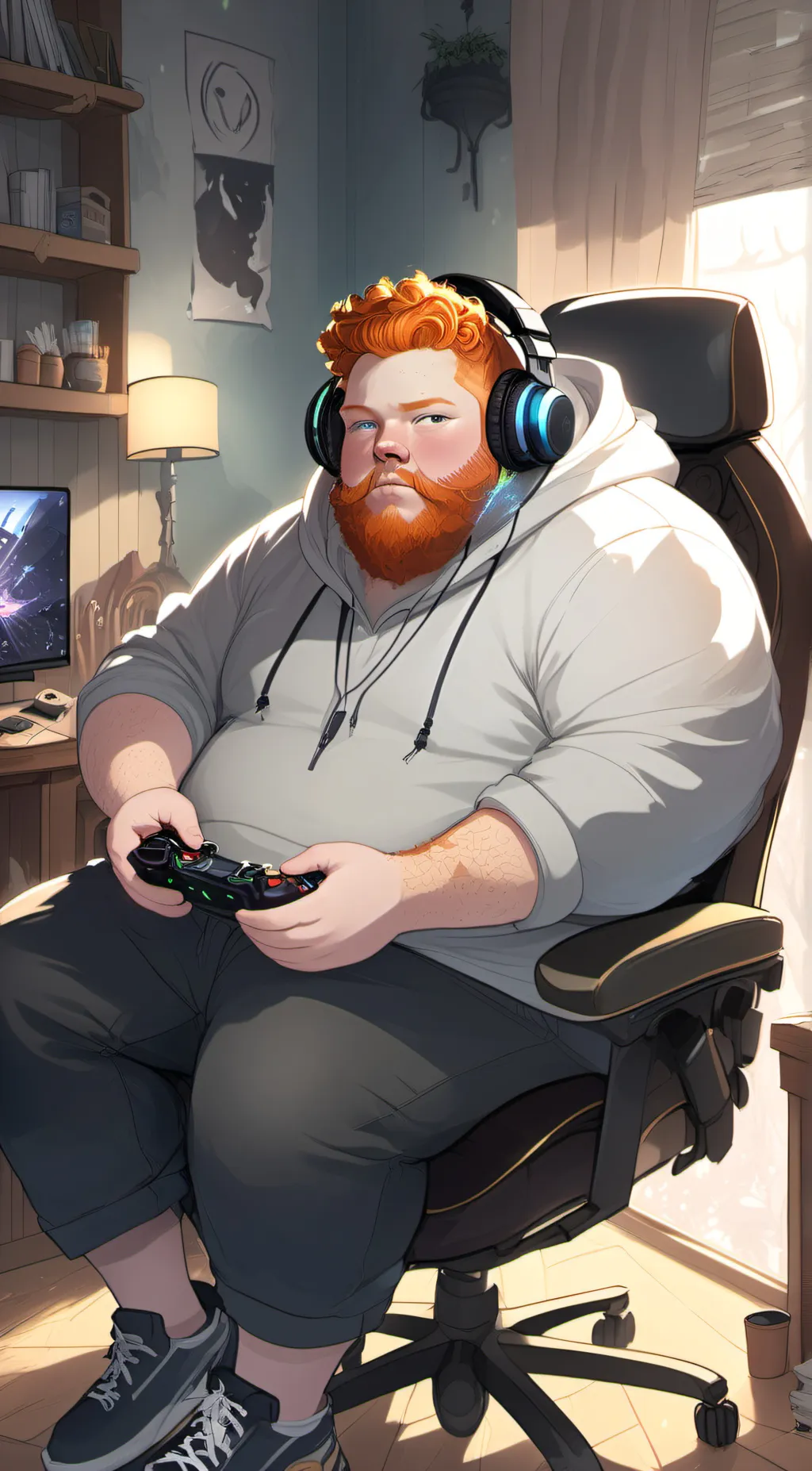 ai character: Caseoh background