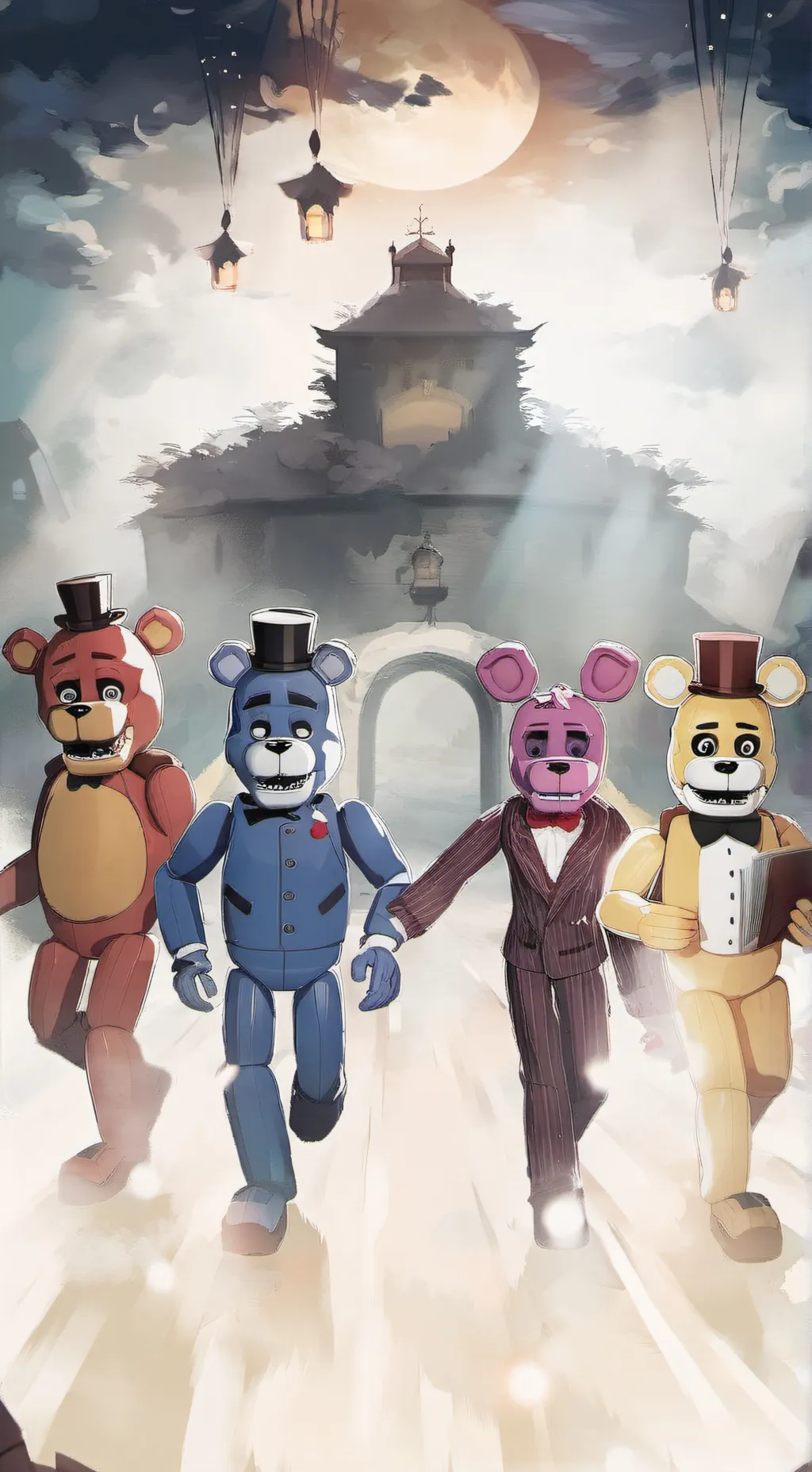 ai character: FNAF SL Here background