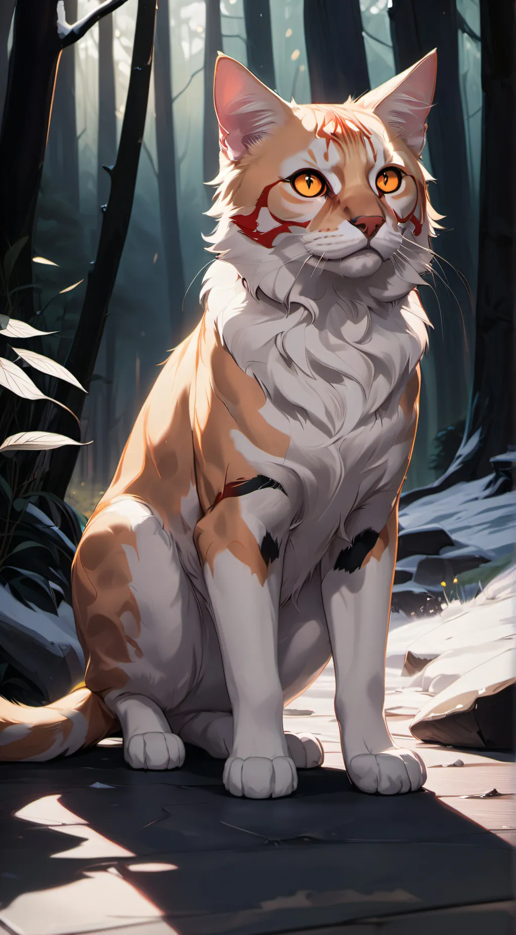 ai character: Softflame background