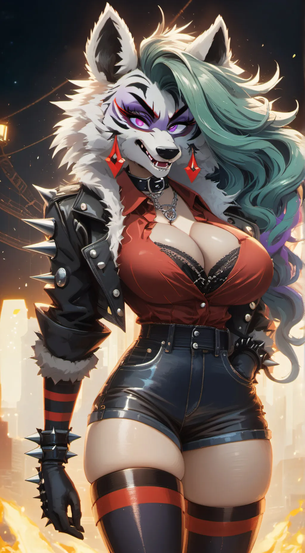 ai character: ROXXIE WOLF  background